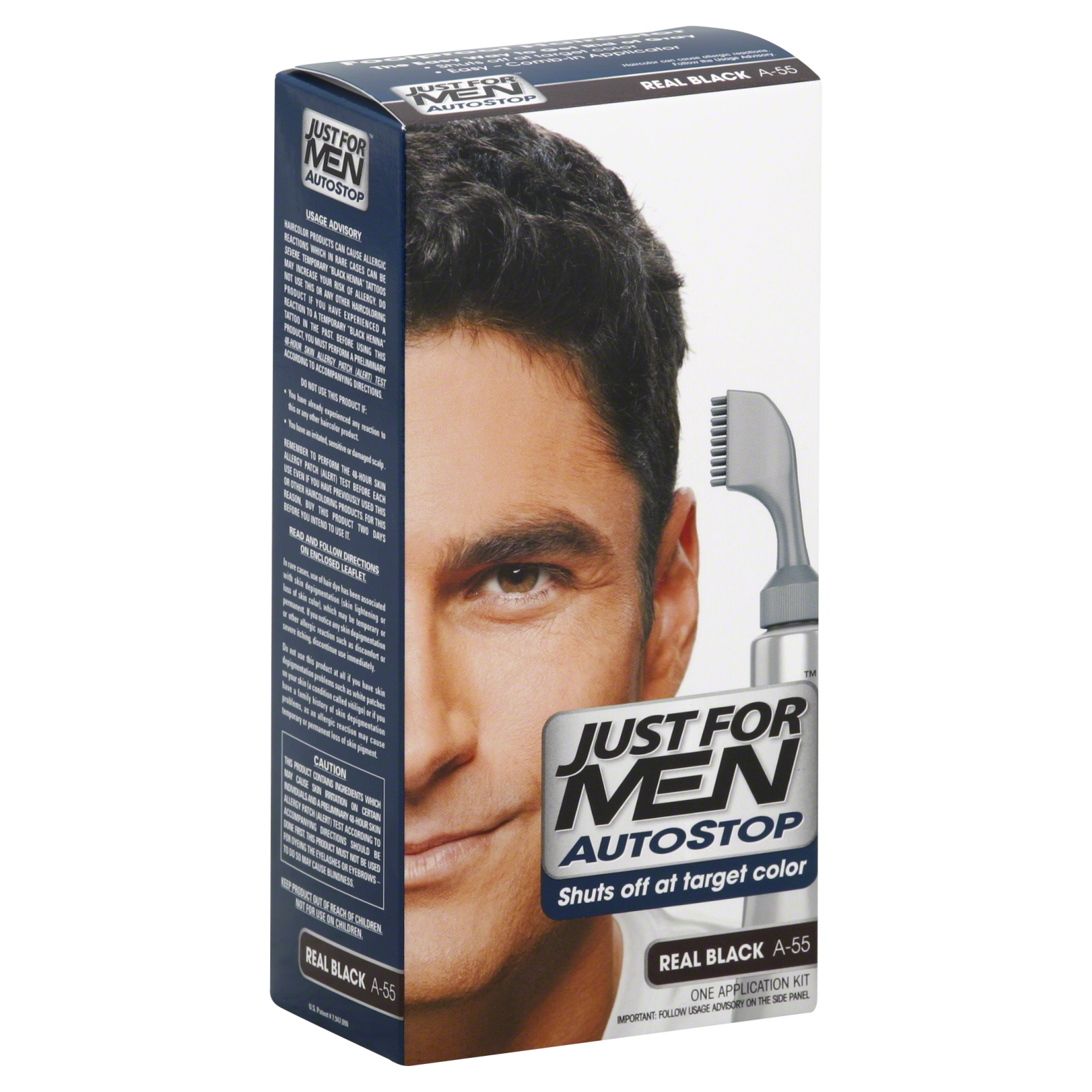 Just For Men Auto Stop Foolproof Hair Color Real Black A-55