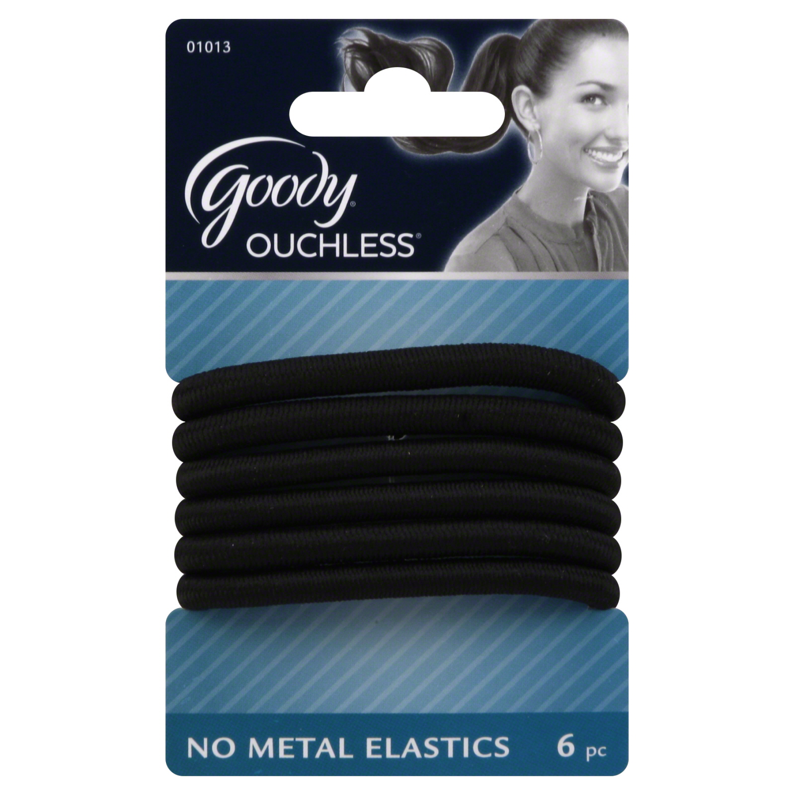 Goody Ouchless Jumbo Thick Black Elastics, 6 CT Goody Ouchless Jumbo Thick Black Elastics, 6 CT