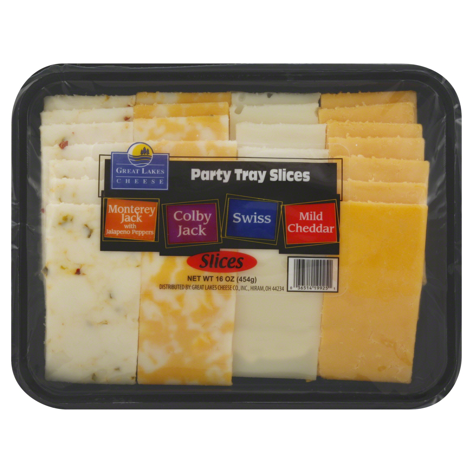Great Lakes Cheese Party Tray Slices, Variety, 16 oz
