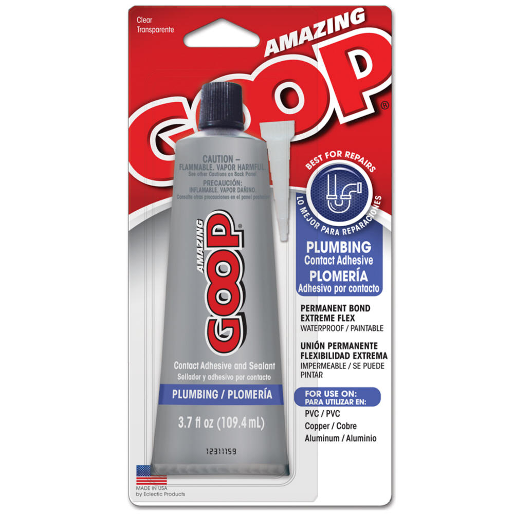Amazing GOOP Goop Plumber's Adhesive and Sealant, Original Formula, 3.7 fl oz (110 ml)