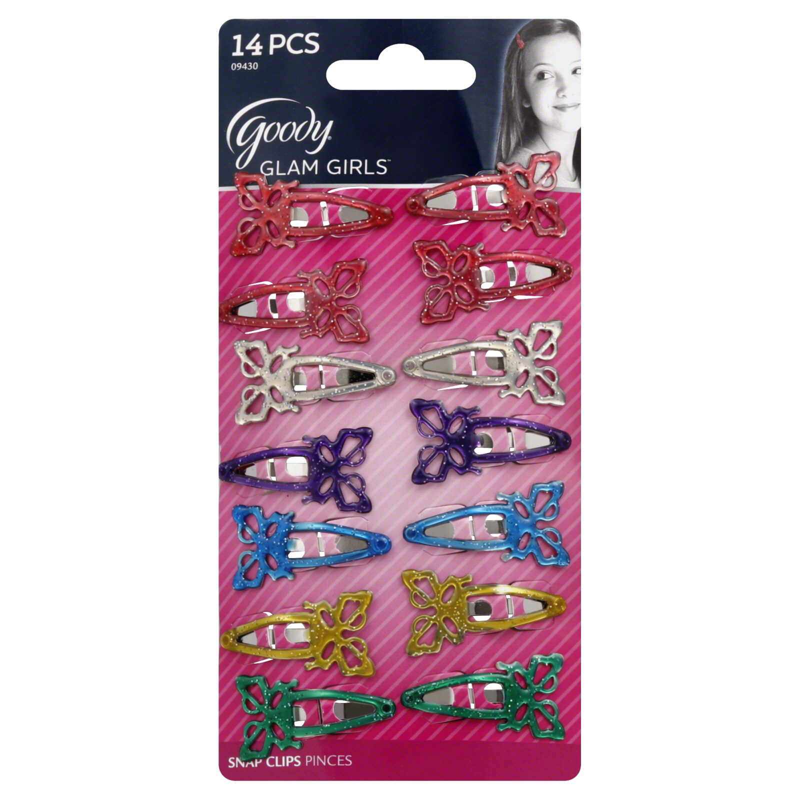 Goody Girls Classics Butterfly Contour Clip, 14 CT, Multi color Goody Girls Classics Butterfly Contour Clip, 14 CT, Multi color
