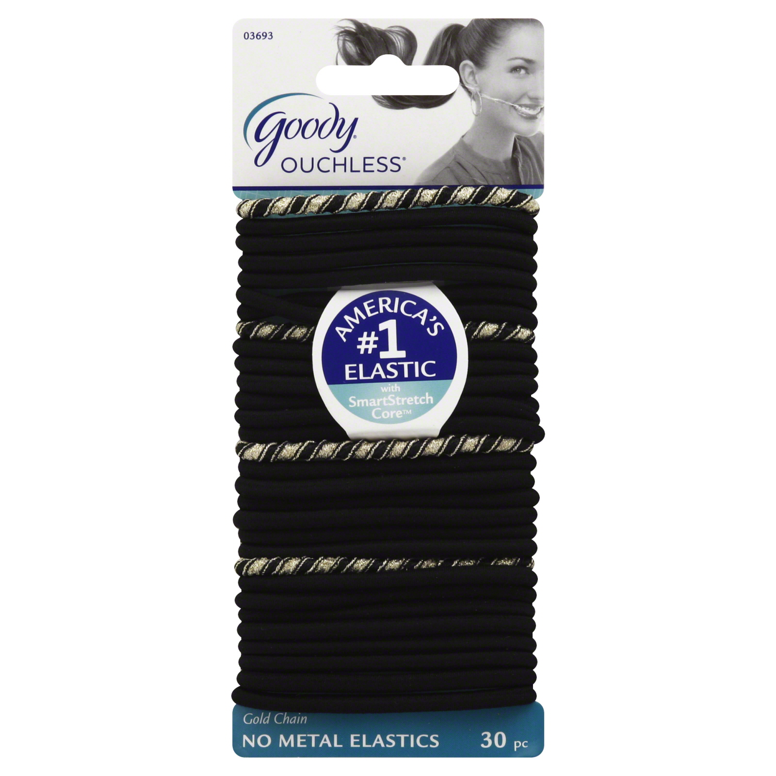 Goody Ouchless Hair Elastics Gold Chain, 30 pcs Shop Your Way