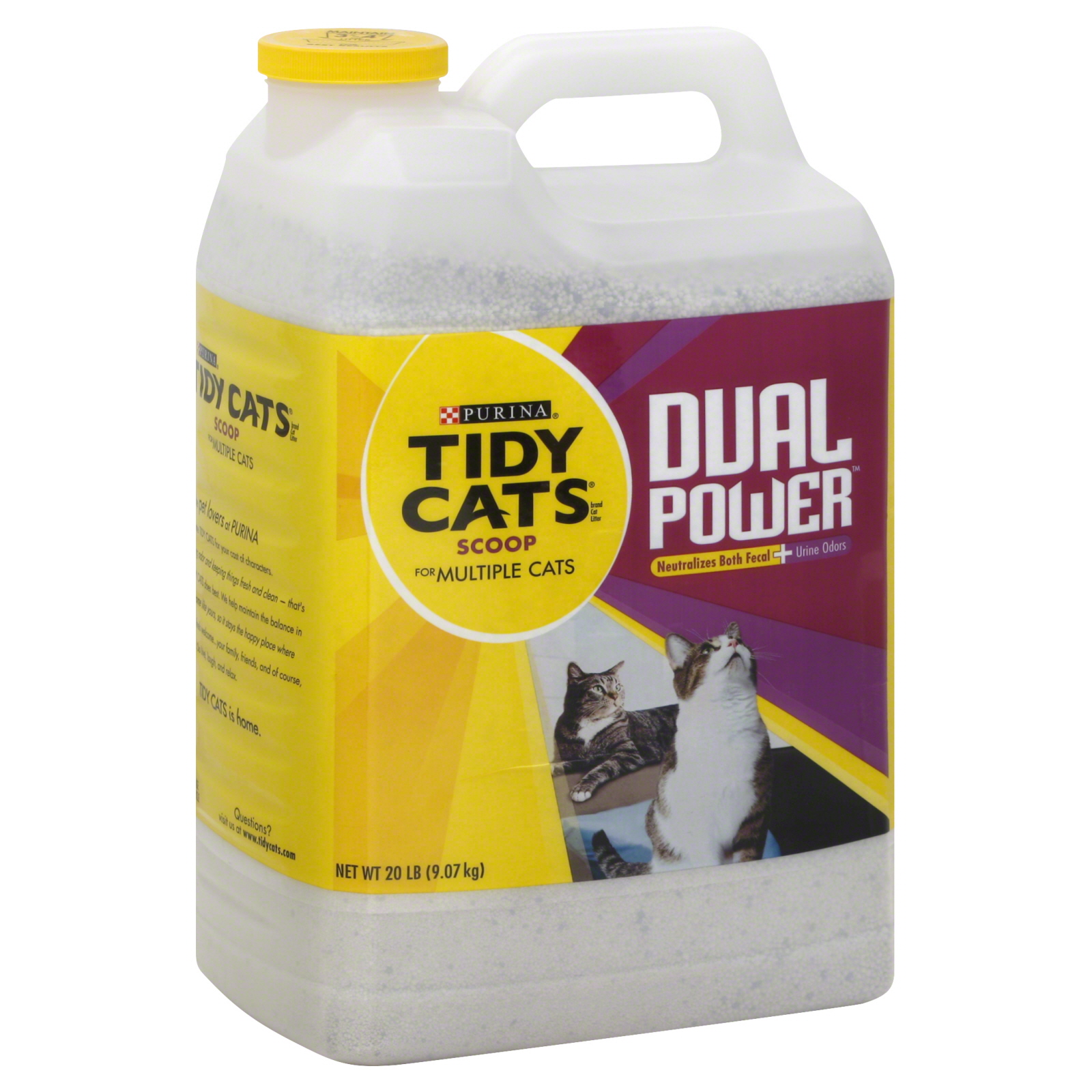 Tidy Cats Dual Power for Multiple Cats Scoopable Litter, 20 lb. Jug