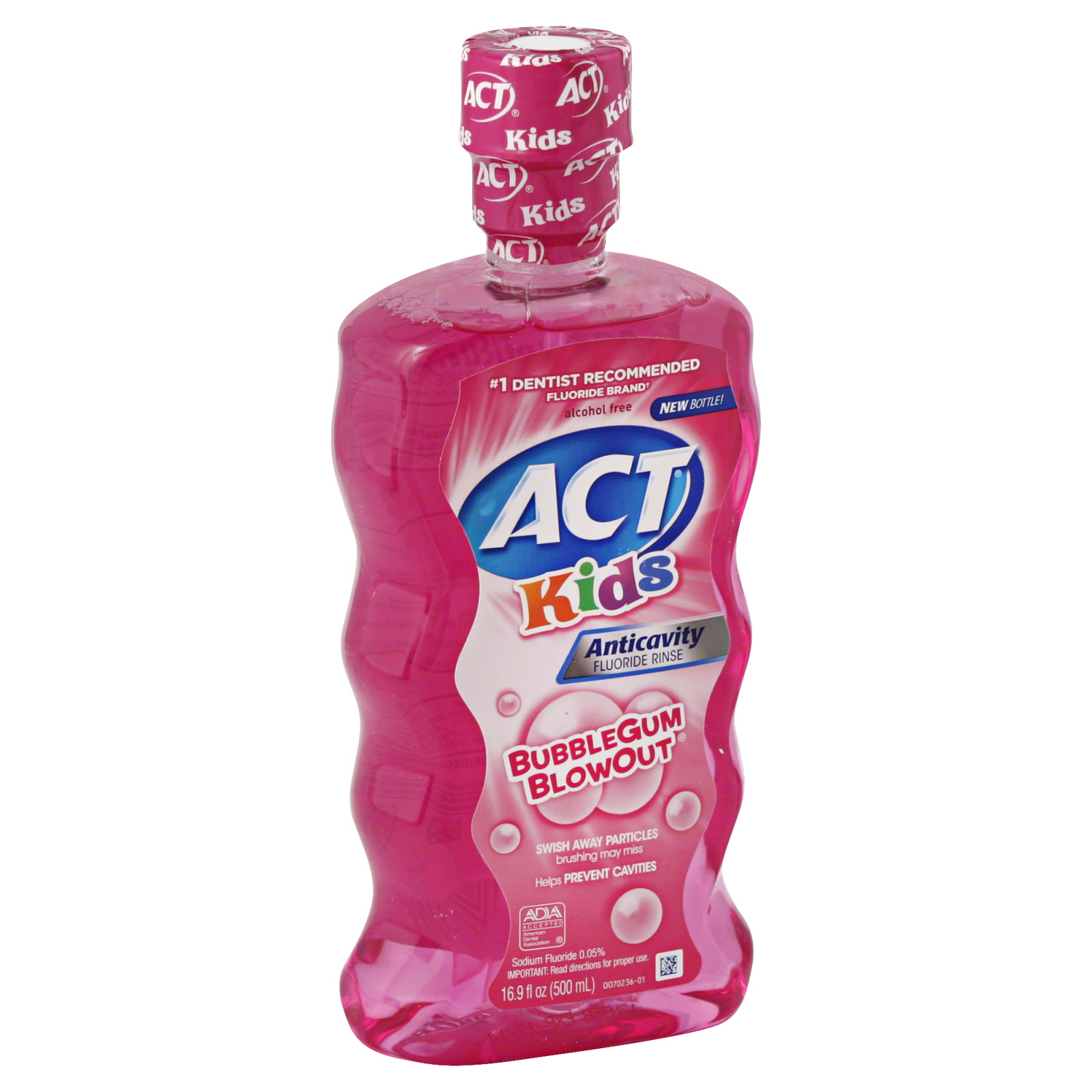 Act Fluoride Rinse, Anti-cavity, Bubble Gum Blow Out, 16.9 fl oz (500 ml)
