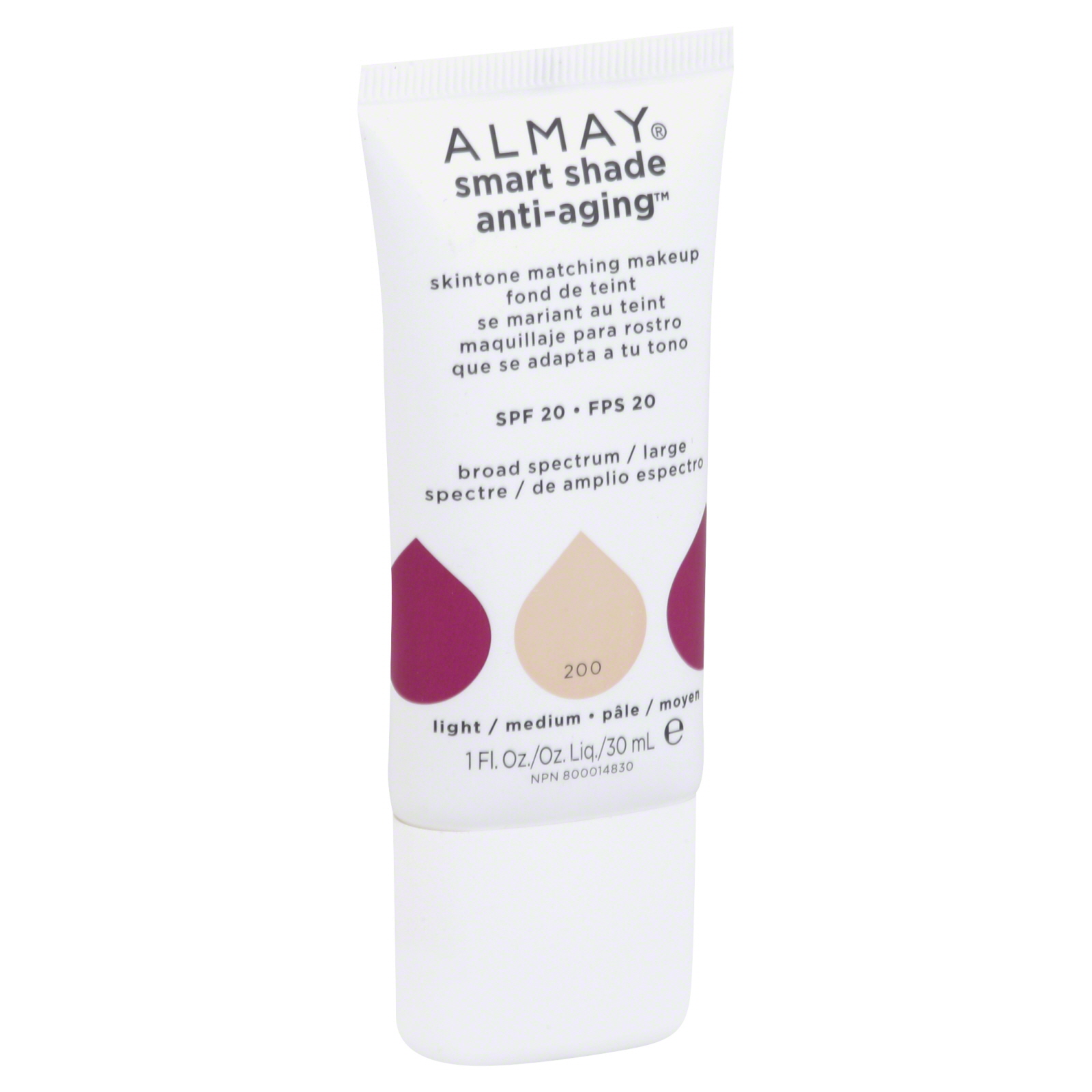 Almay Smart Shade Anti-Aging, Skintone Matching Makeup, Light/Medium, 1 fl oz (30 ml)