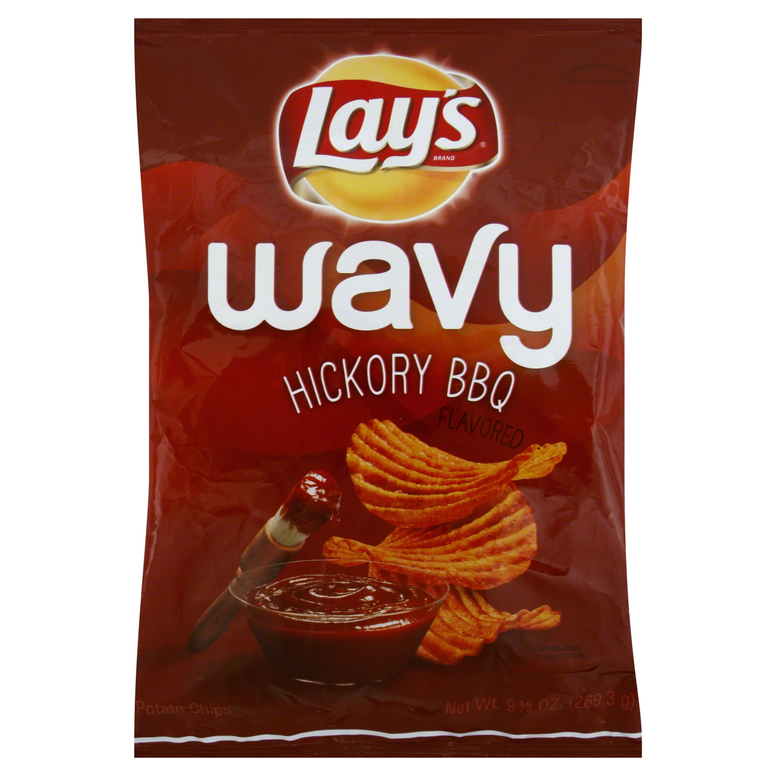 Lay's Wavy BBQ Potato Chips, 9.5 oz (269.3 g)