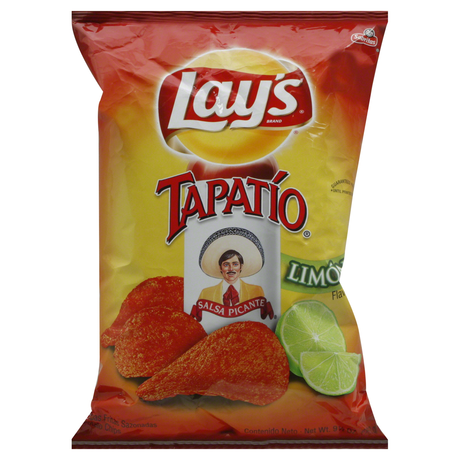Lay's Tapatio Limon Potato Chips 9.5 Ounce Bag