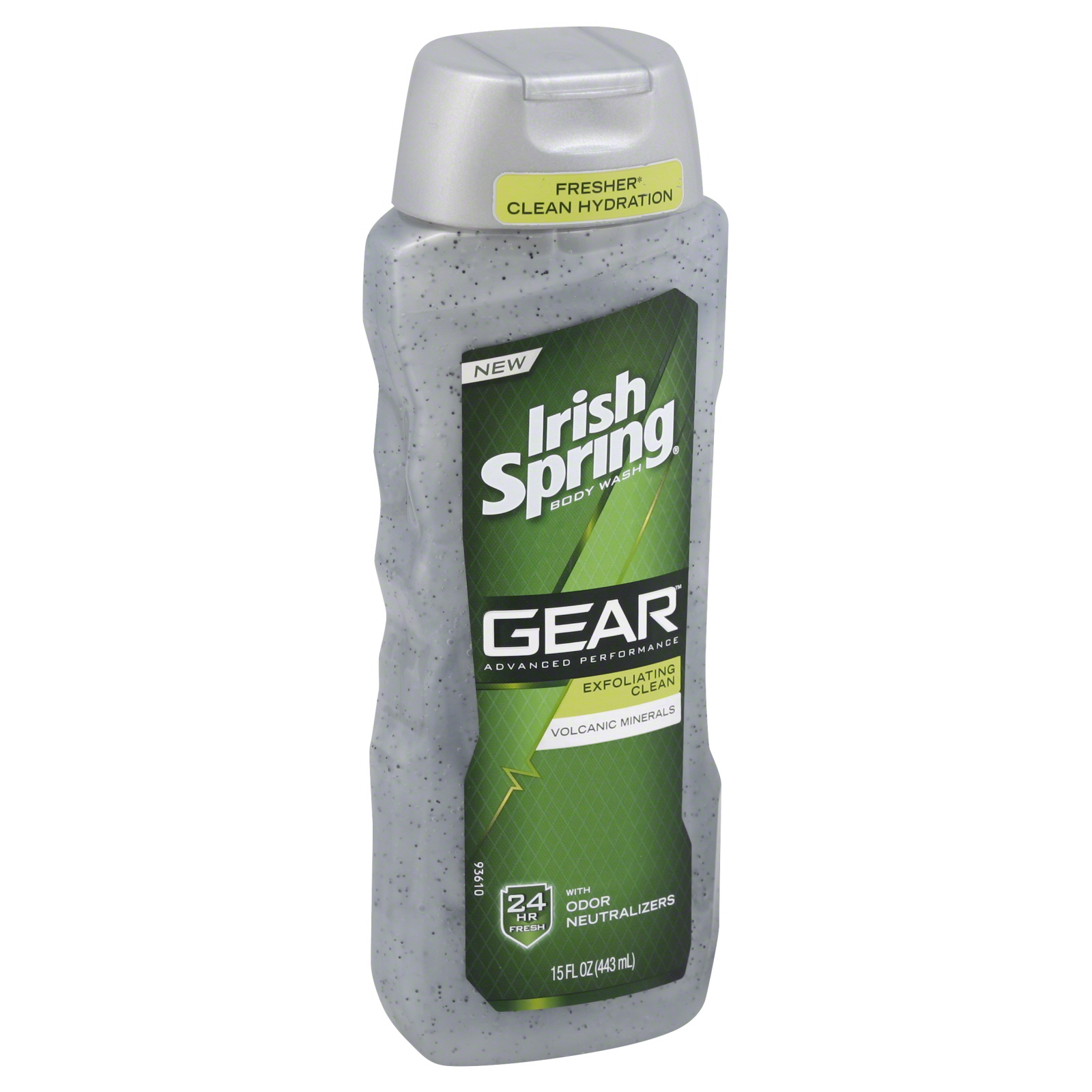 Irish Spring Gear, Body Wash, Exfoliating Clean, 15 fl oz (433 ml)