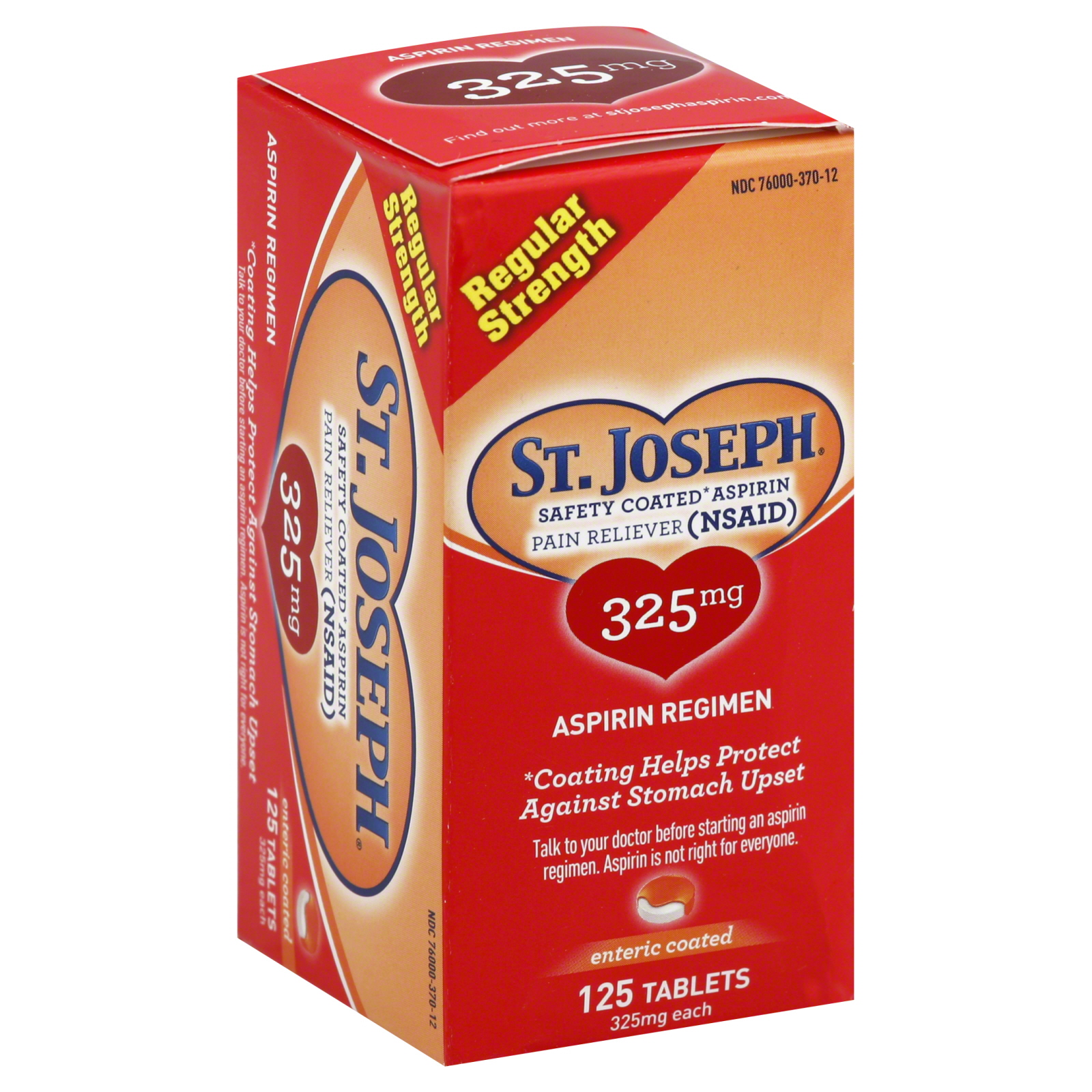 St. Joseph Safety Coated Aspirin Pain Reliver  325 mg
