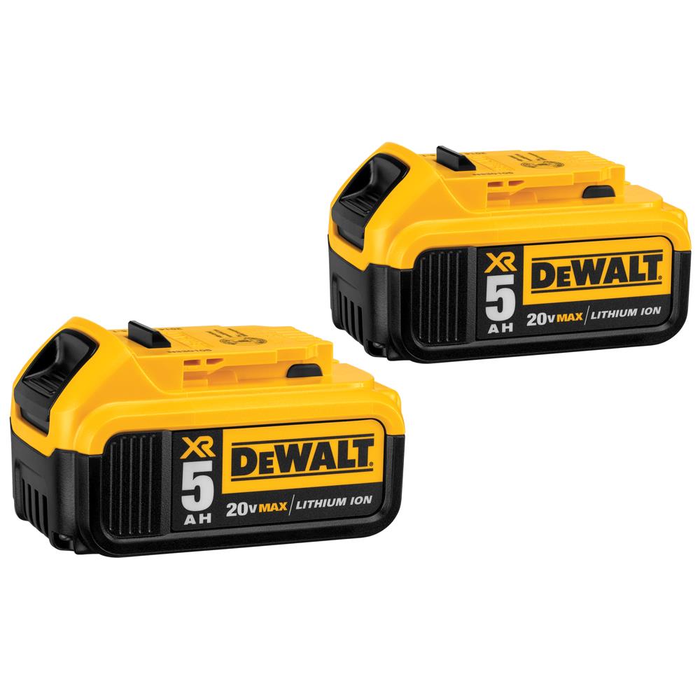 DeWalt DCB205-2 20V MAX XR 5.0Ah Lithium Ion Battery-2 Pack