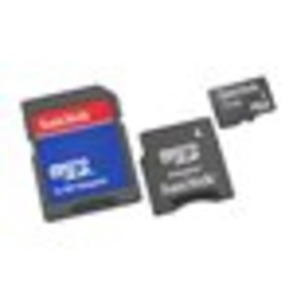 HiTech SanDisk 1GB Micro SD Card with SD Adapter & Mini SD 3-in-1 Memory Kit