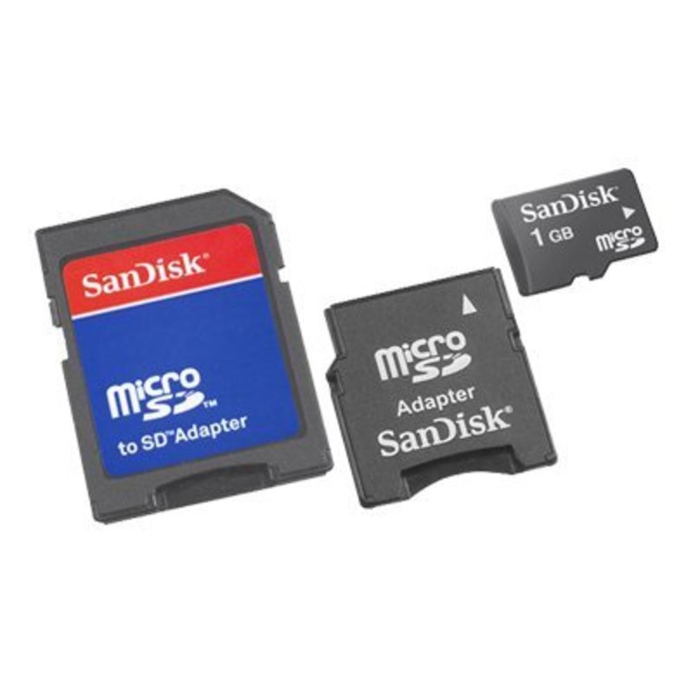 HiTech SanDisk 1GB Micro SD Card with SD Adapter & Mini SD 3-in-1 Memory Kit
