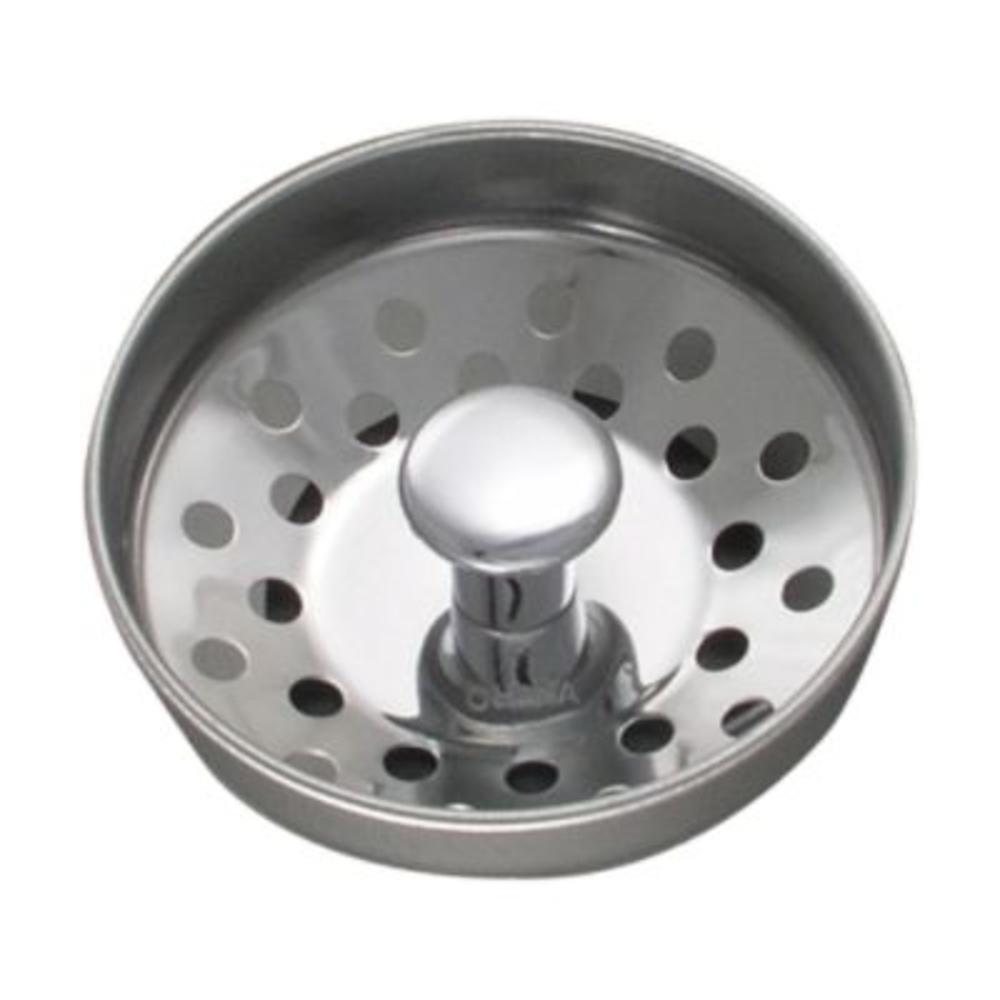LDR Industries Sink Basket and Post Stainless Steel with Chrome Plated Finish