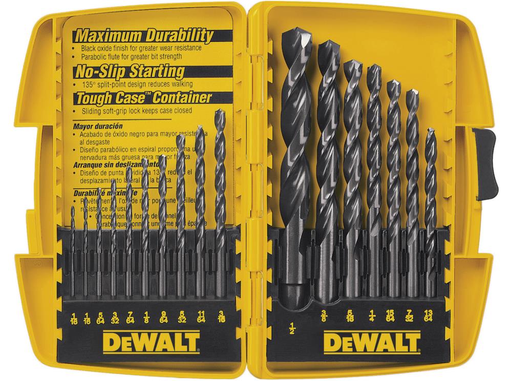 DeWalt DW1167 17 Piece Black Oxide Split Point Twist Drill Bit