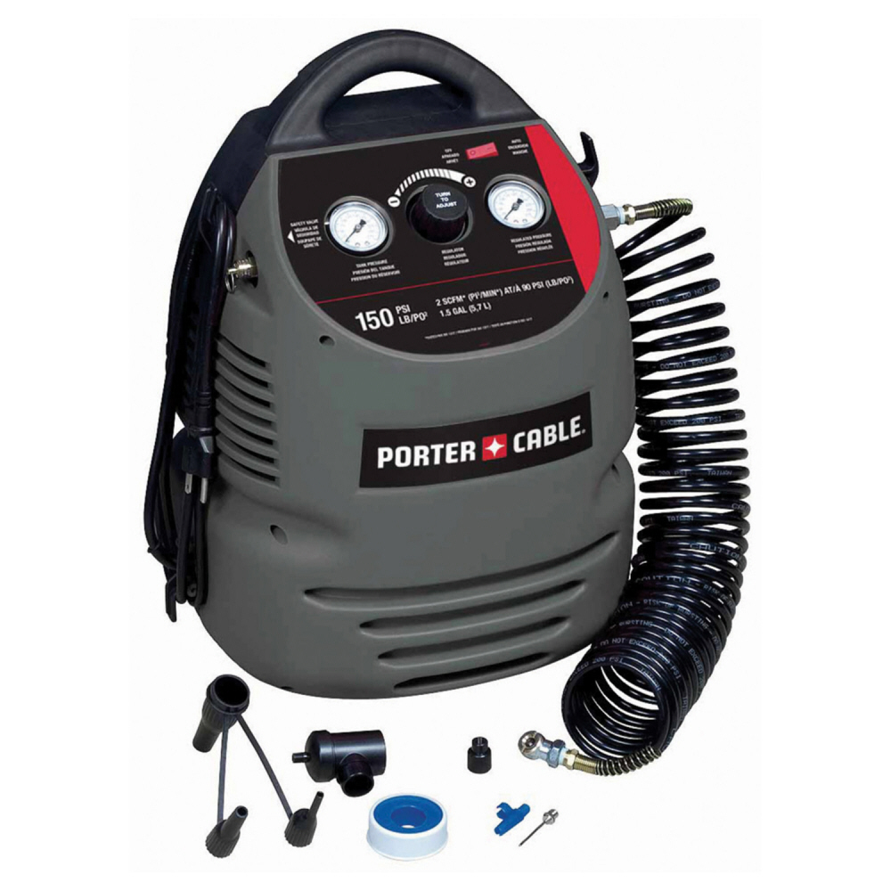 Porter-Cable 1.5 Gallon Oil-Free Portable Air Compressor with Full Shroud