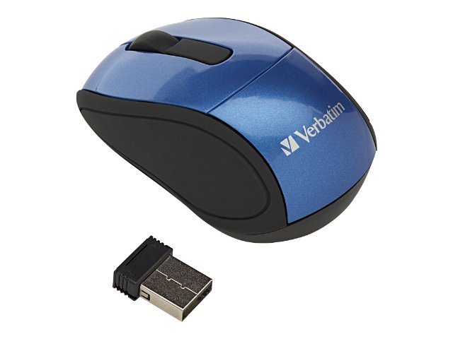 Verbatim  WIRELESS MINI TRAVEL MOUSE USB BLUE PC