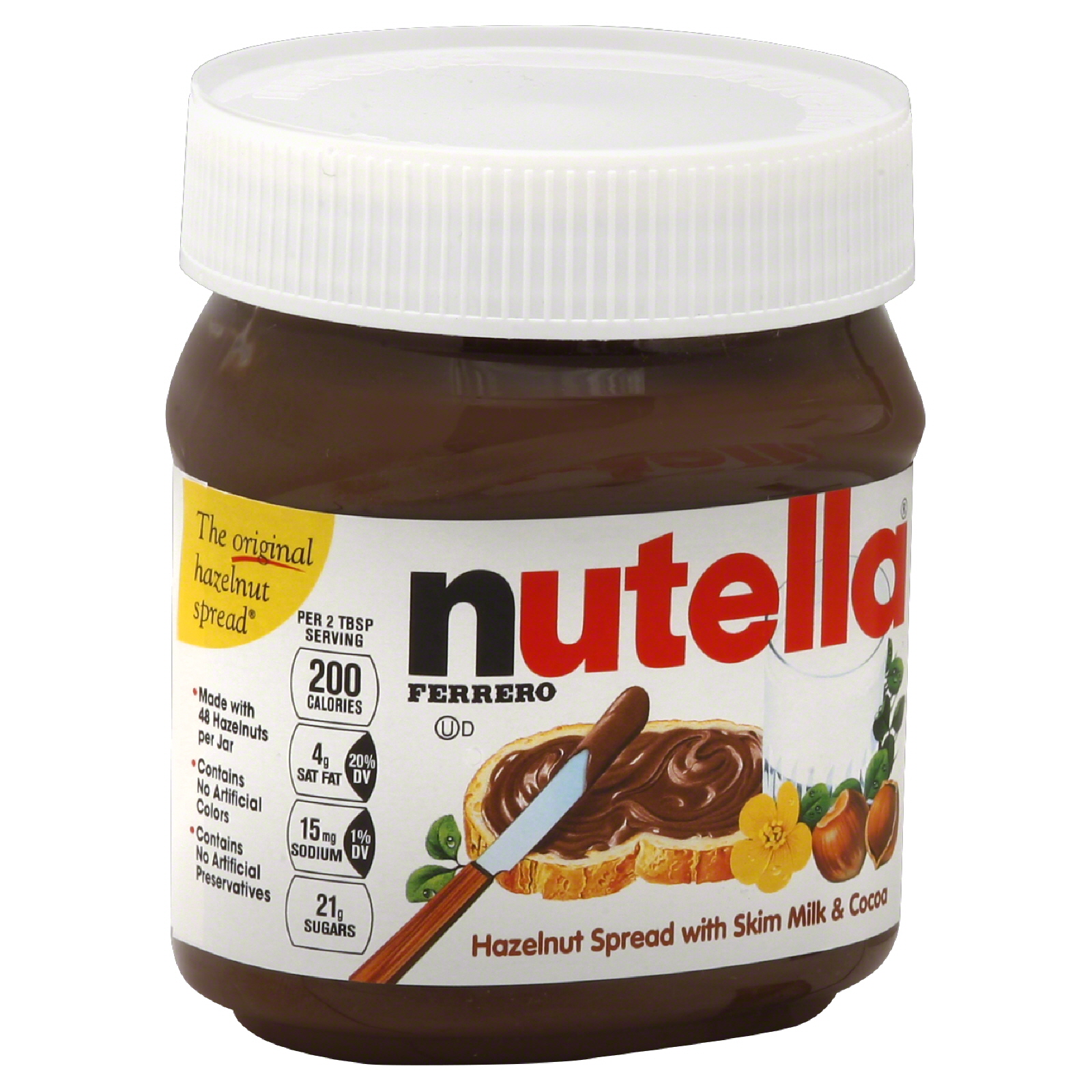 Nutella Hazelnut Spread, with Skim Milk & Cocoa, 13 oz (371 g)