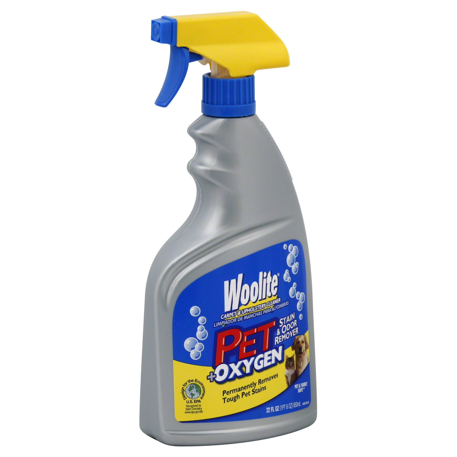 Woolite Carpet & Upholstery Cleaner, Pet Stain & Odor Remover + Oxygen, 22 fl  oz (1 pt 6 oz) 650 ml