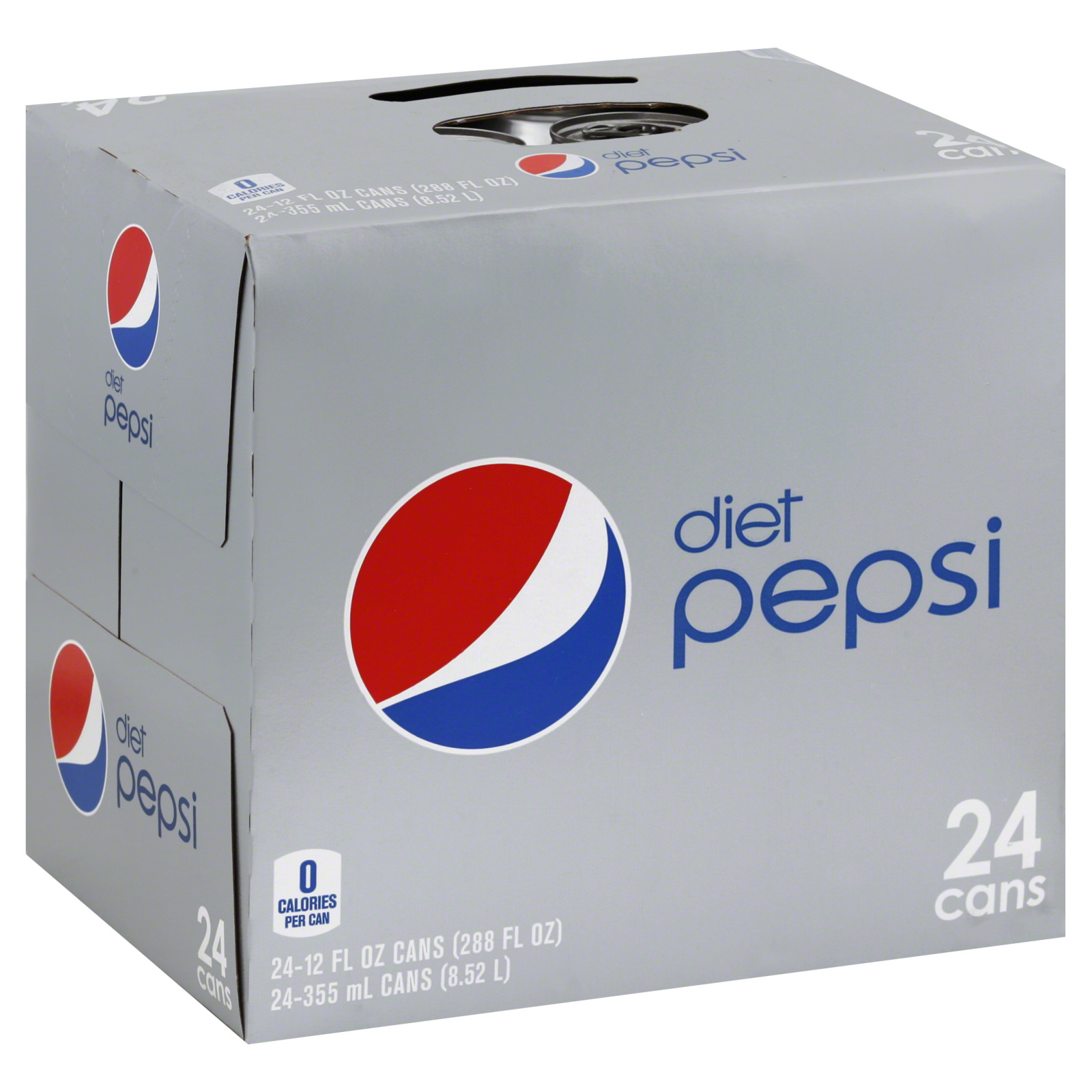 Diet Pepsi Pepsi Cola, Diet, 24 - 12 fl oz (355 ml) cans [288 fl oz (8.52 lt)]