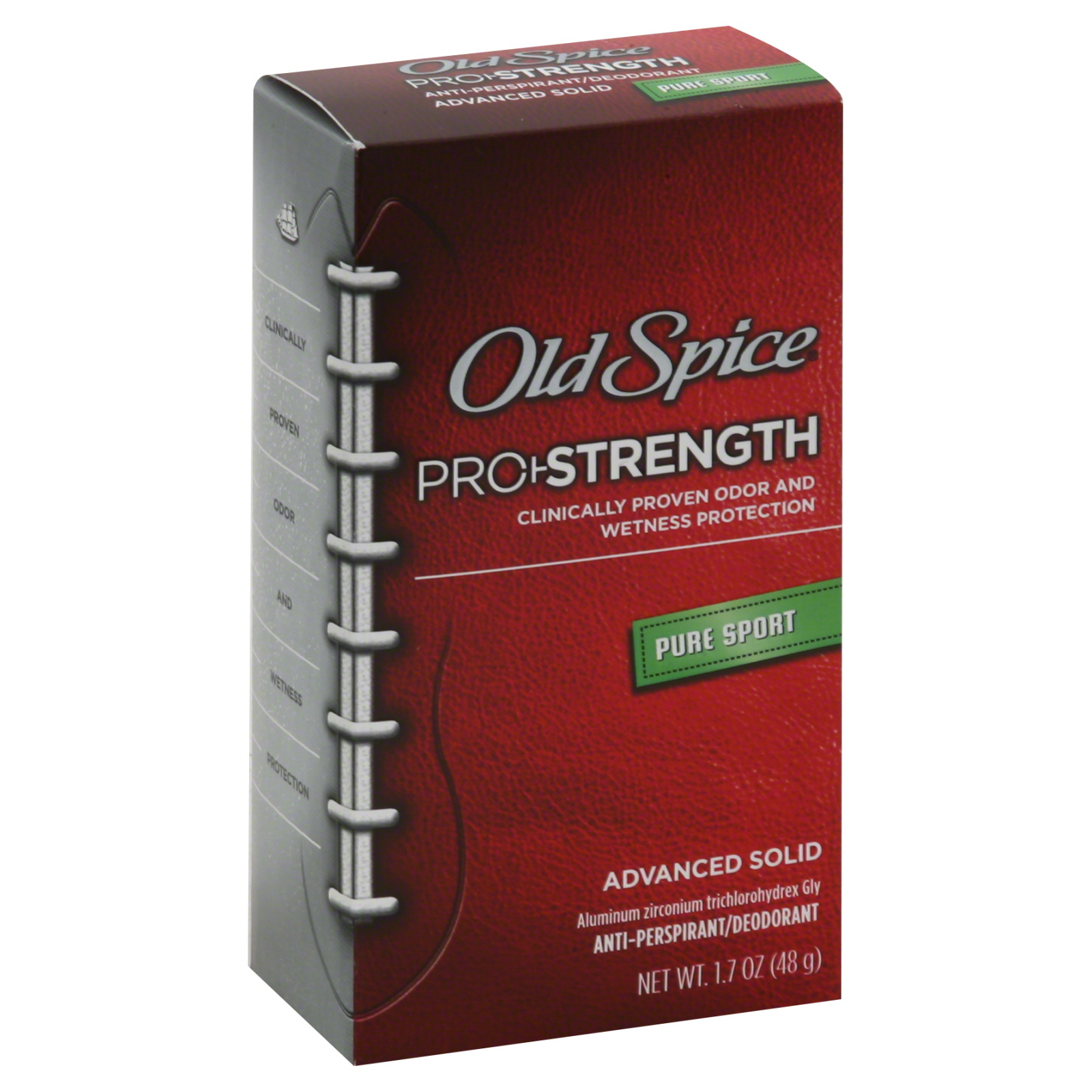 Old Spice Pro Strength Anti-Perspirant/Deodorant, Advanced Solid, Pure Sport, 1.7 oz (48 g)