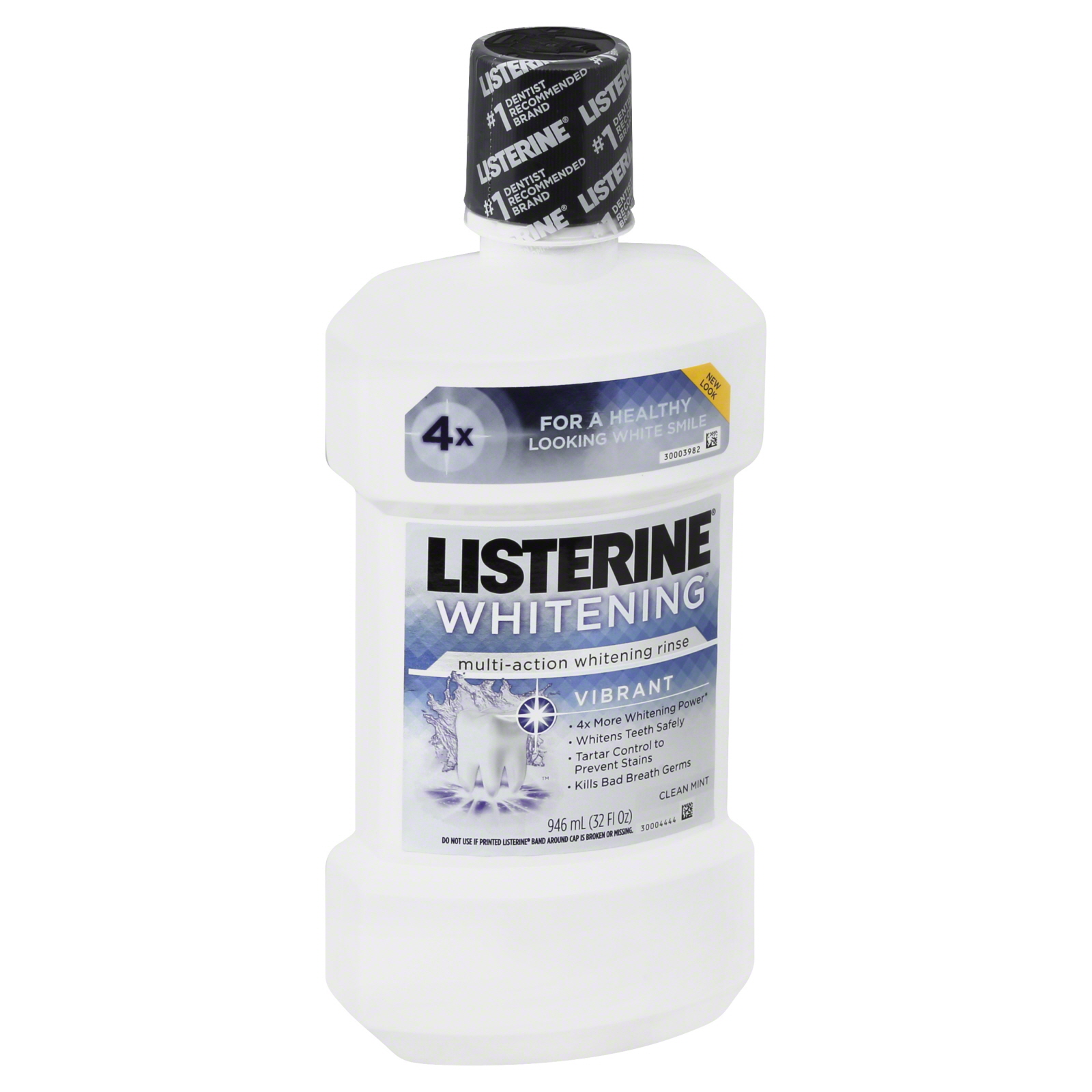 Listerine Whitening Pre-Brush Rinse, Vibrant White, Clean ...