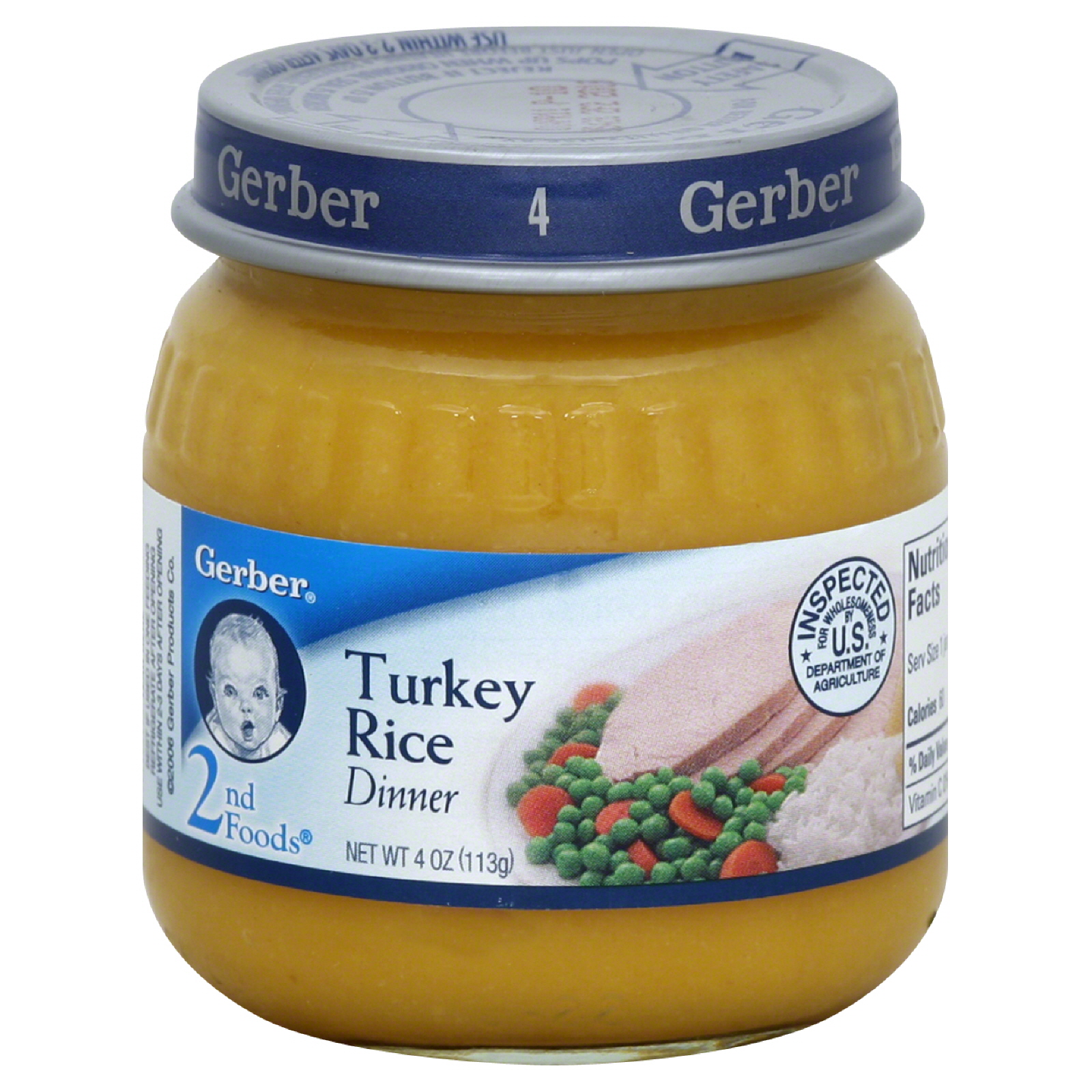 Gerber 2nd Foods Turkey Rice Dinner 4 oz