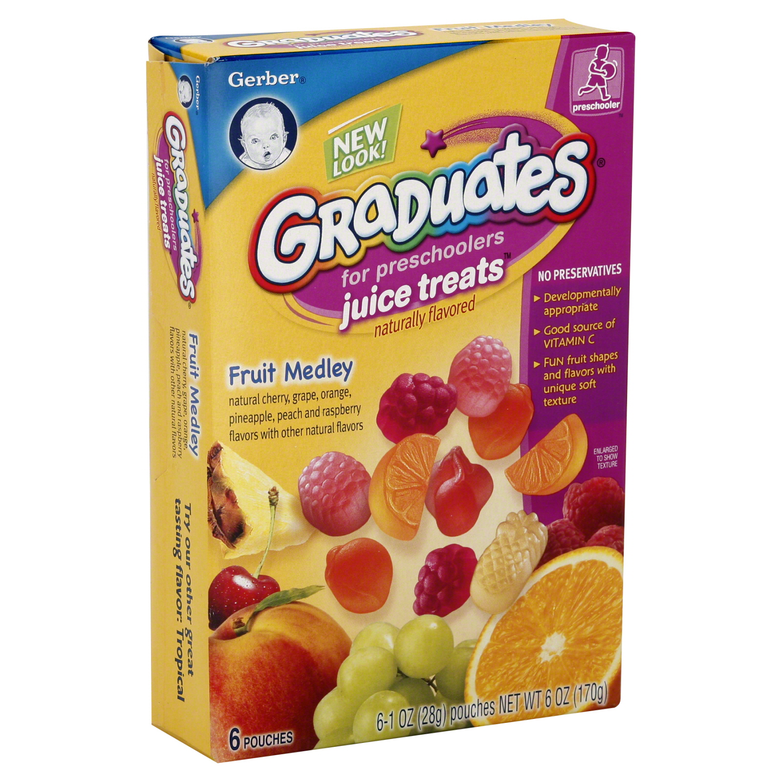 Gerber Graduates Juice Treats For Preschoolers Fruit Medley 6 oz