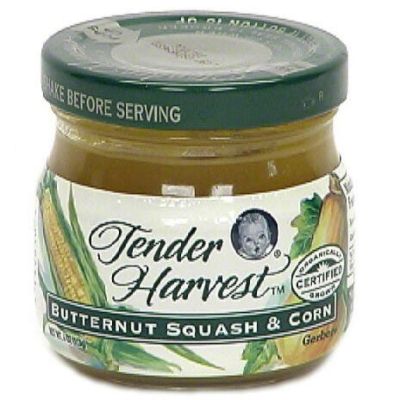 Gerber Tender Harvest Baby Food, Butternut Squash & Corn, 4 oz (113 g)