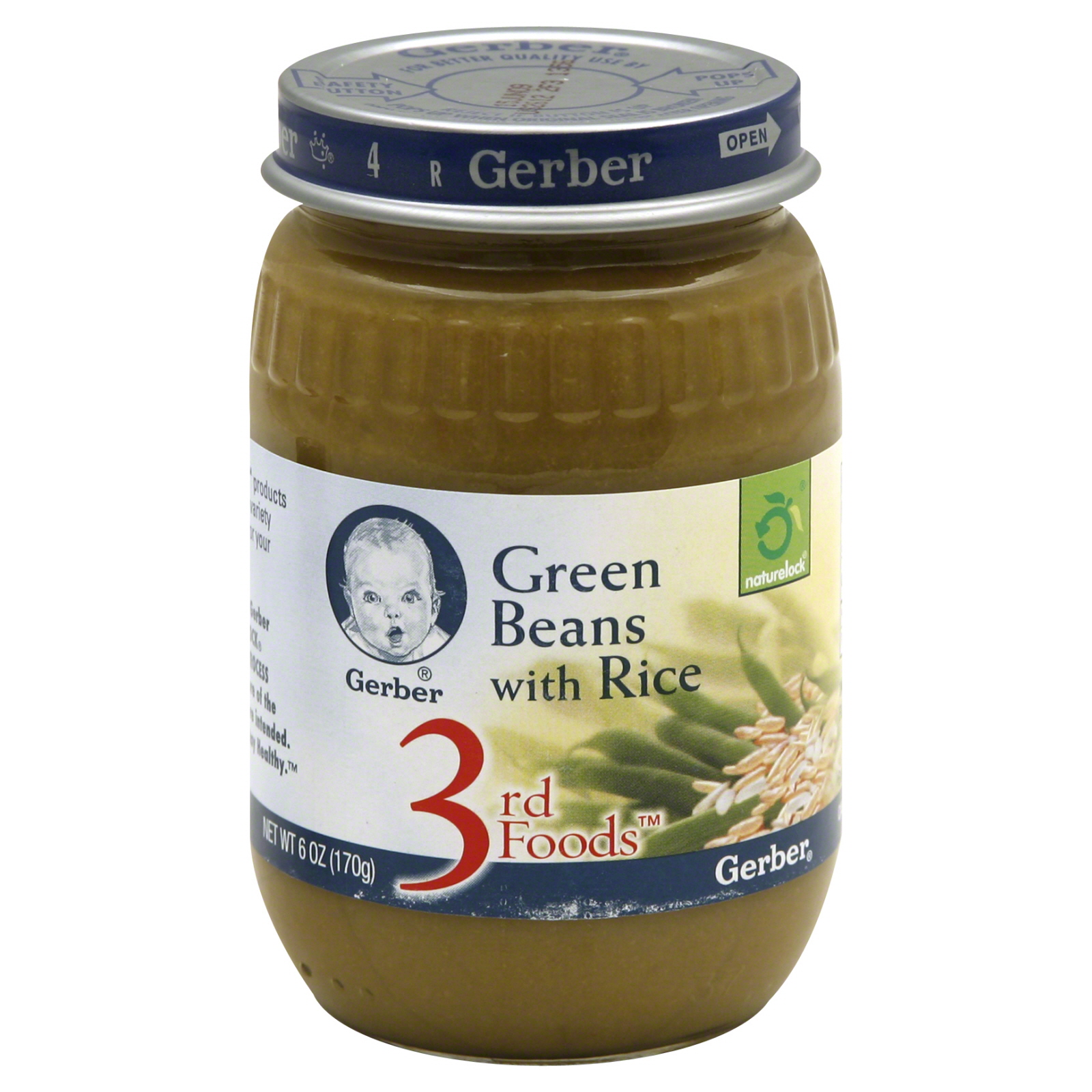 Gerber 3rd Foods Green Beans with Rice, 6 oz (170 g)