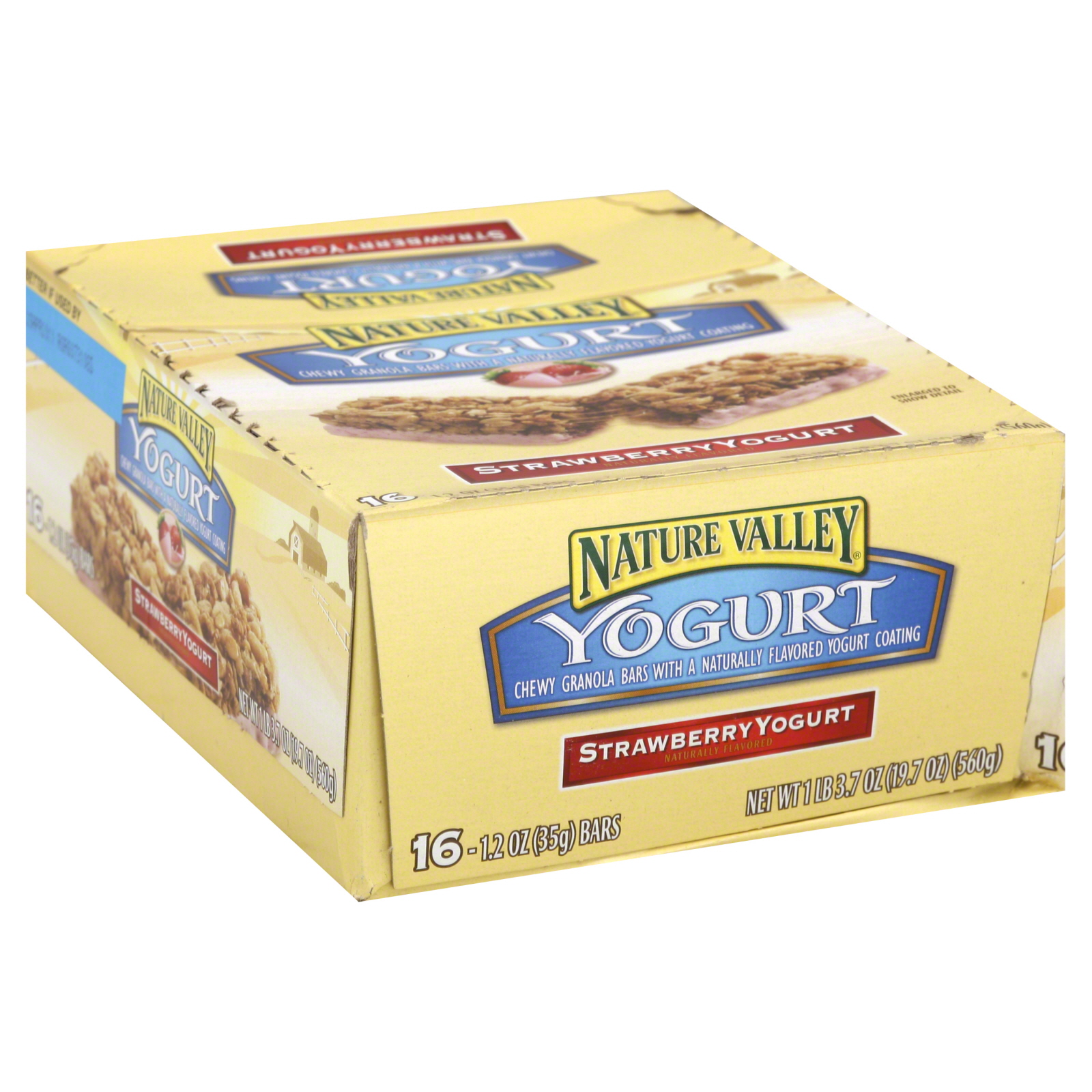 Nature Valley AVTSN13158 Chewy Granola Bars, Strawberry Yogurt, 16-12 oz (34 g) bars [19.2 oz (1 lb 3.2 oz) 544 g]