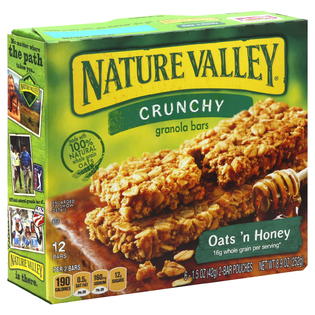 Nature Valley Granola Bars Crunchy Oats N Honey 6 1 5 Oz 42 G 2 Bar Pouches 8 9 Oz 252 G