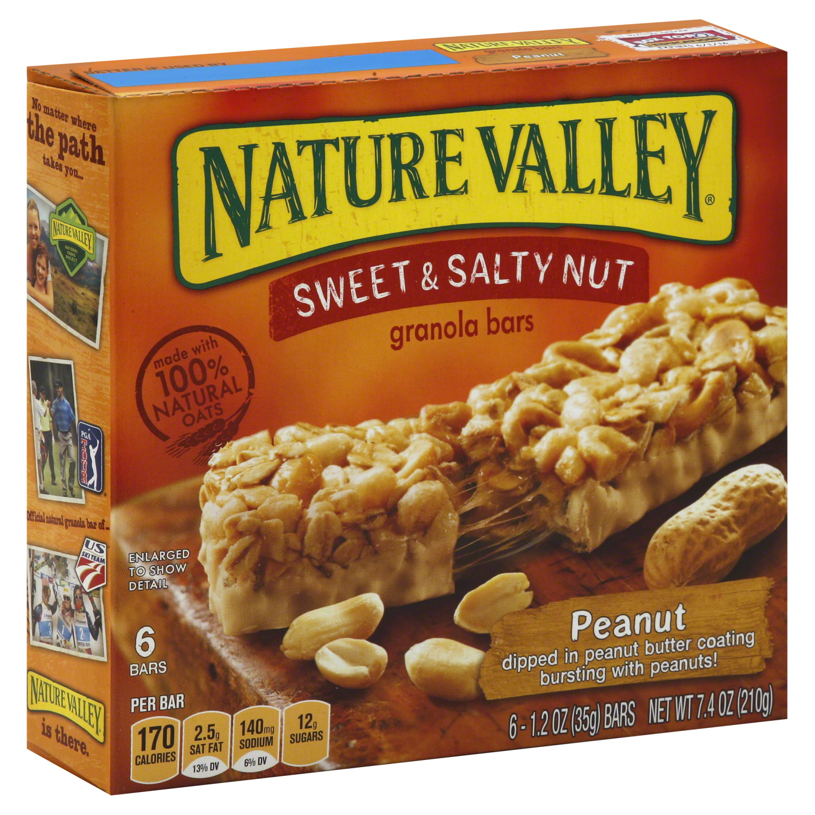 Nature Valley Sweet & Salty Nut Granola Bars, Peanut 6 - 1.2 oz (35 g) bars [7.4 oz (210 g)]