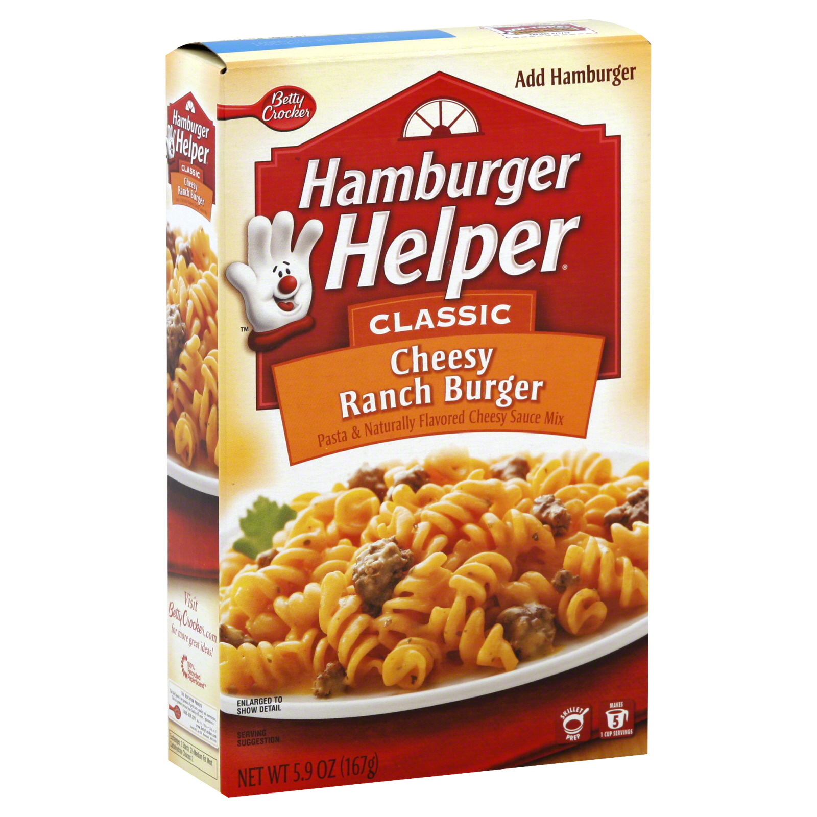 Hamburger Helper Classic Pasta & Sauce Mix, Cheesy Ranch Burger, 5.9 oz (167 g)