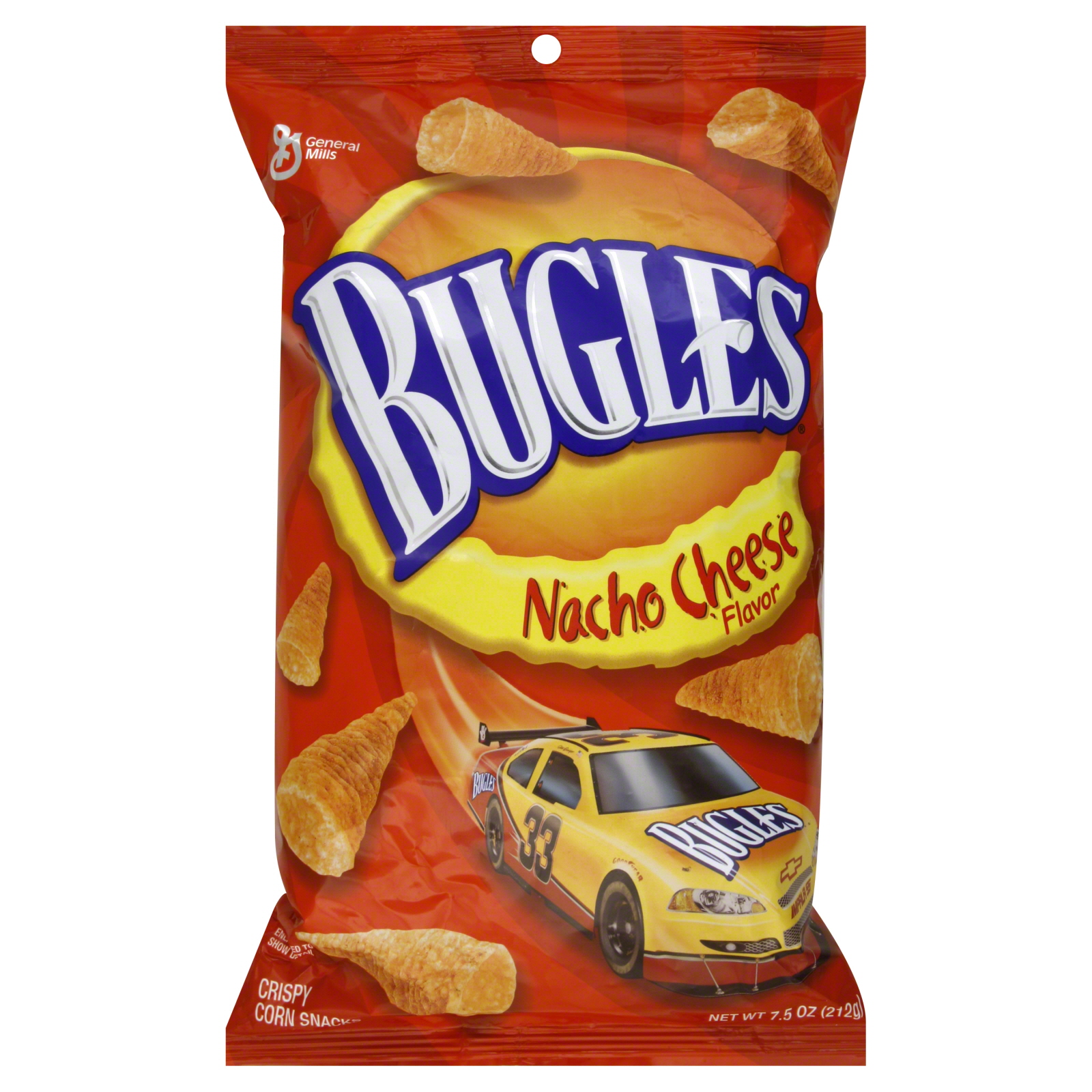 General Mills Bugles Corn Snacks, Crispy, Nacho Cheese Flavor, 7.5 oz (212 g)