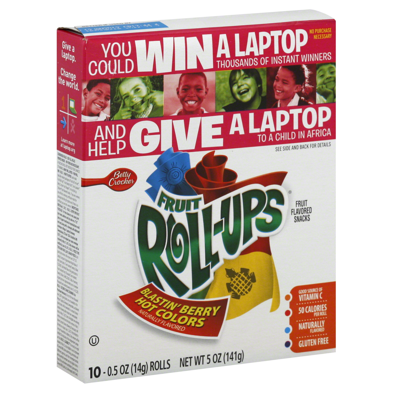 Betty Crocker Fruit RollUps Batman Battle Rolls Fruit Flavored Snacks