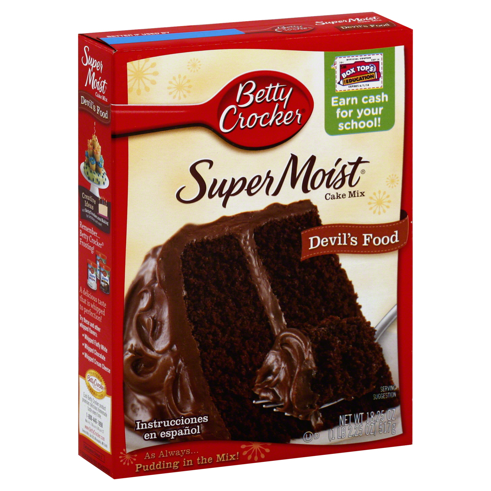 Betty Crocker Super Moist Cake Mix, Devil's Food, 18.25 oz (1 lb 2.25 oz) 517 g