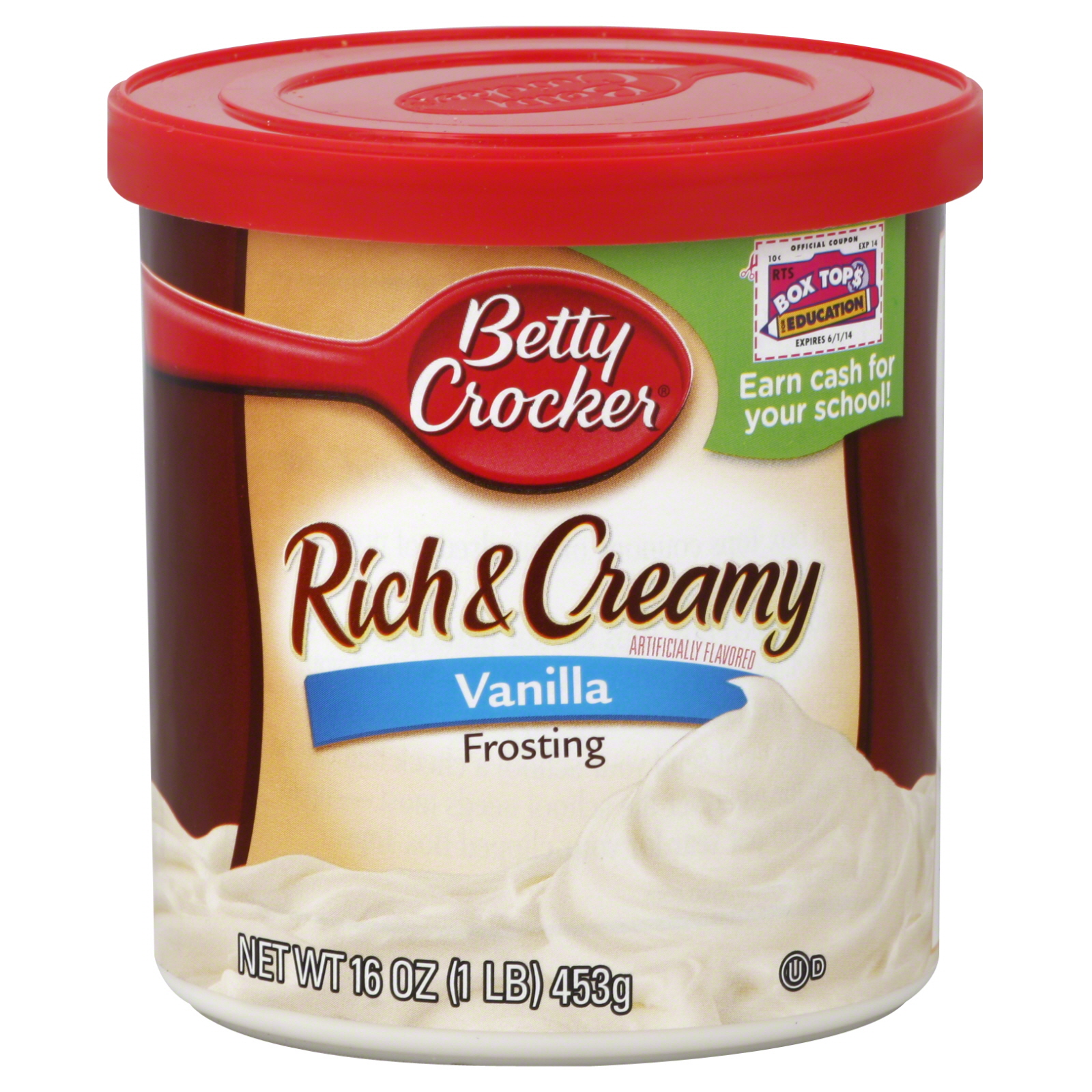 Betty Crocker Rich & Creamy Frosting, Vanilla, 16 oz (1 lb) 453 g