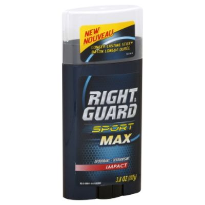 Right Guard Sport Max Deodorant, Impact, 3.8 oz (107 g)