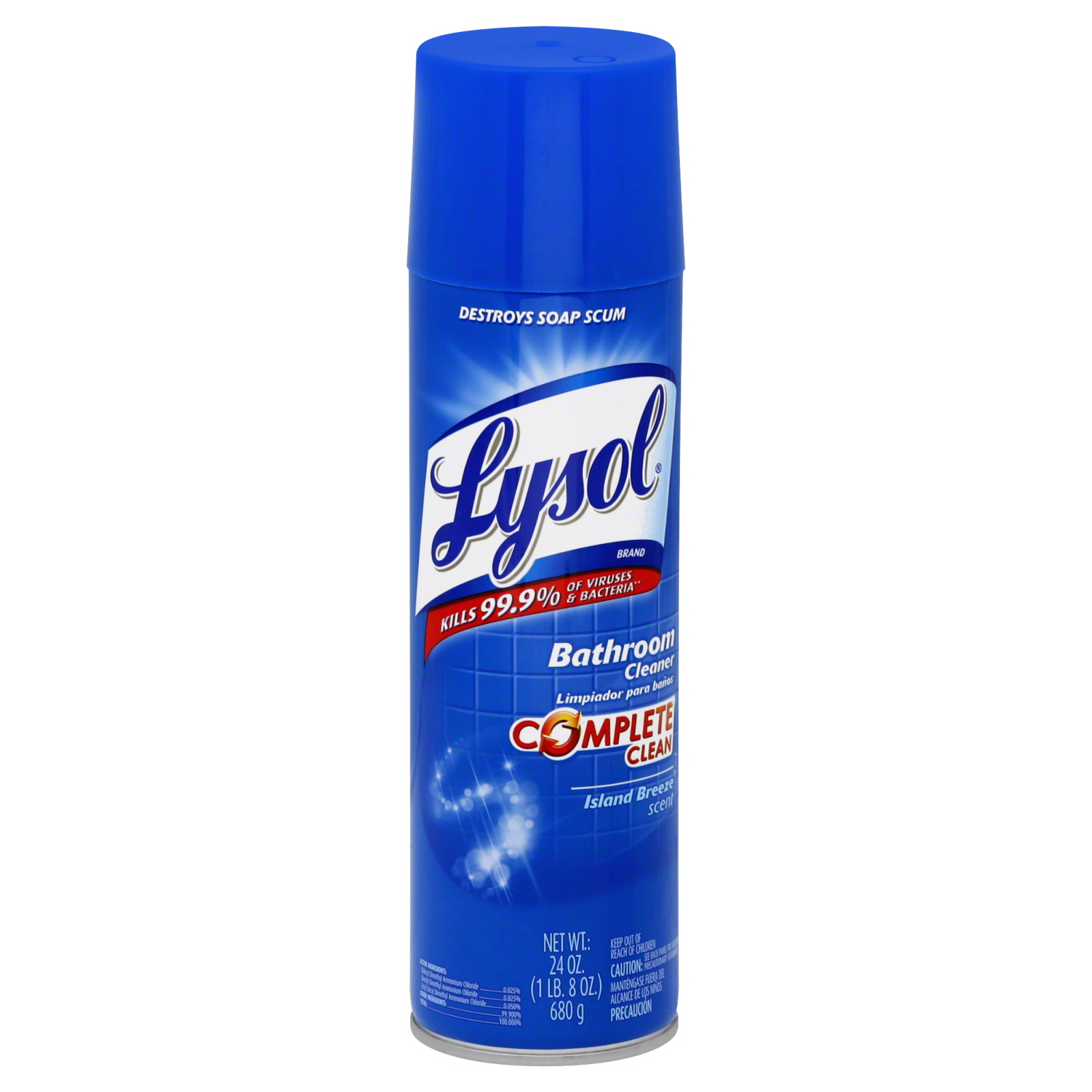 Lysol Complete Clean Bathroom Cleaner, Island Breeze Scent, 32 fl oz (1 qt) 946 ml   Food & Grocery   Cleaning Supplies   Bathroom