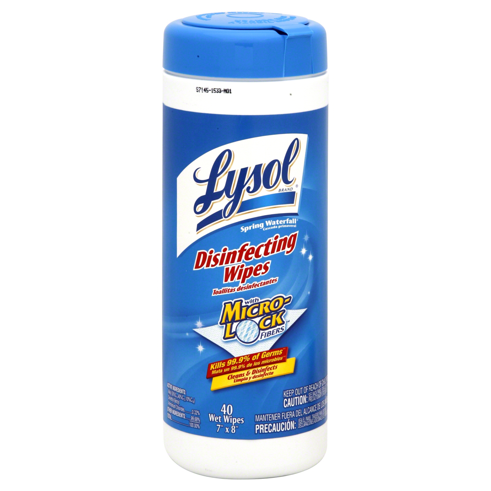Lysol Disinfecting Wipes, Spring Waterfall, 40 towelettes
