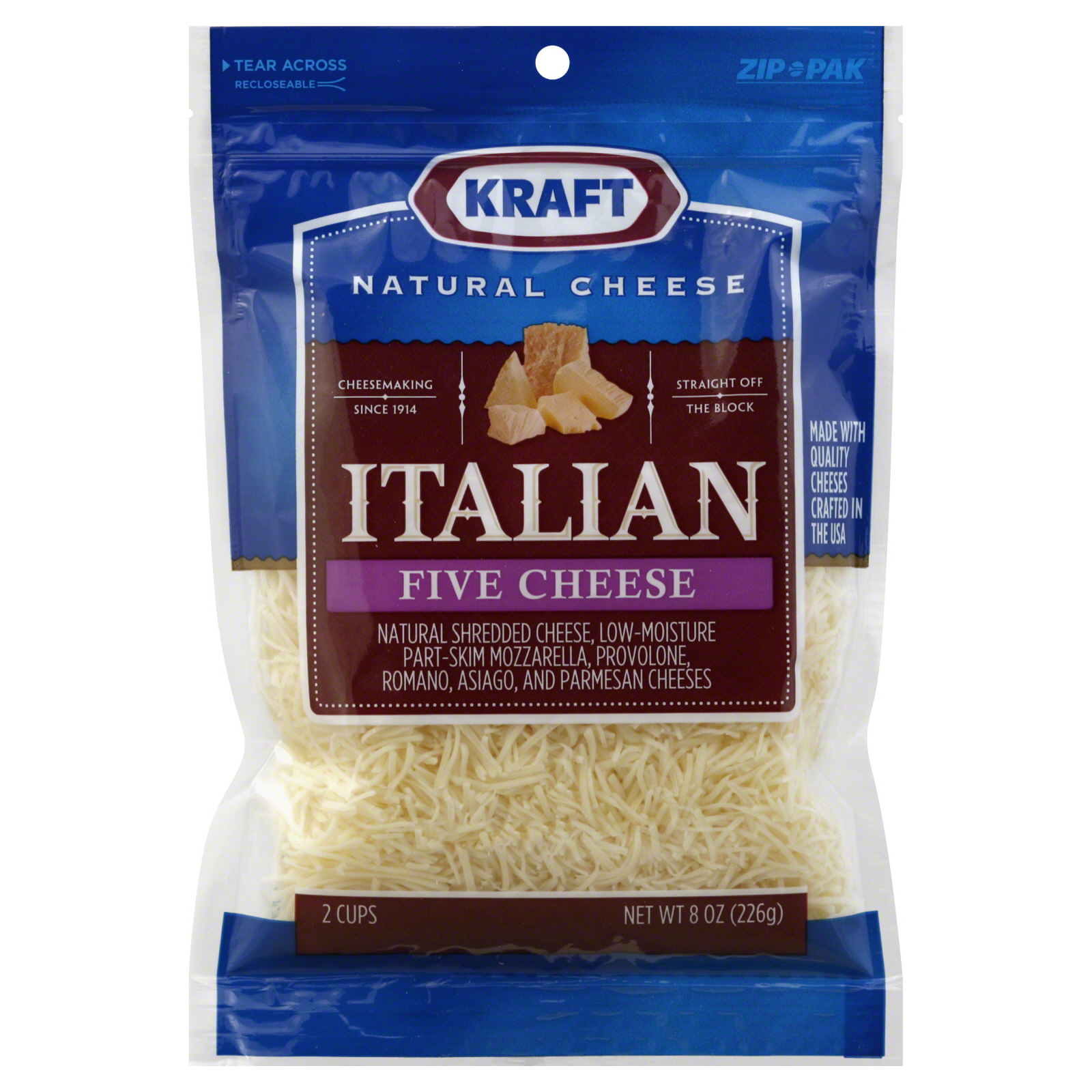Kraft Cheese, Italian Five Cheese, Shredded, 8 oz (226 g)