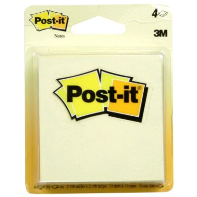 Post-it  Notes, Canary Yellow, 4 packs