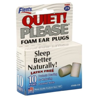 Flents Quiet! Please Foam Ear Plugs, 10 pairs