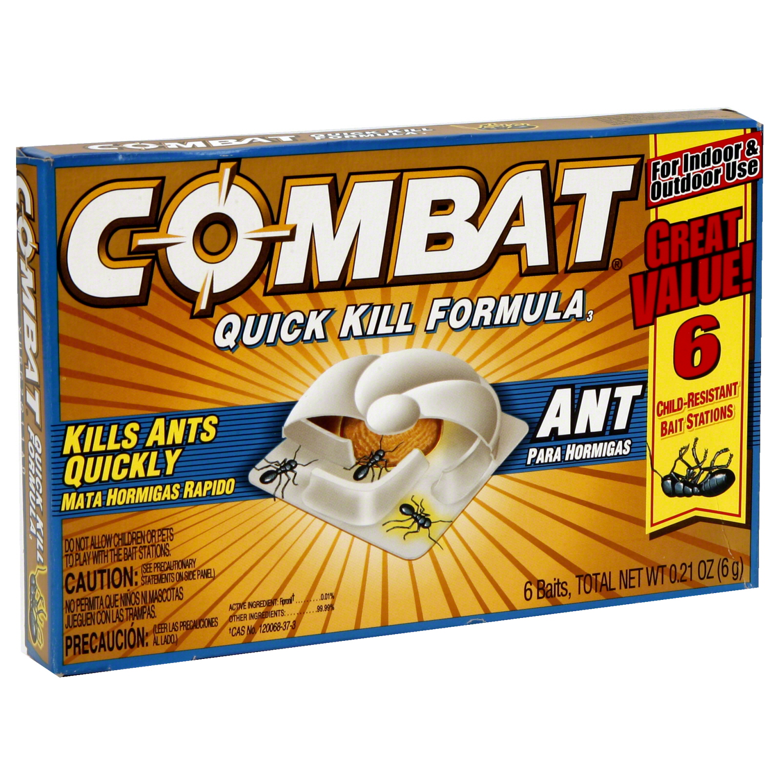 Combat Quick Kill Formula 3 Ant Baits, 6 baits [0.21 oz (6 g)]