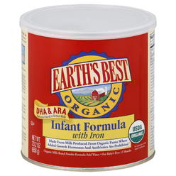 Earths Best Baby Foods B52905 Earths Best Organic Infant Formula With Iron- Dha & Ara - 4x23.2Oz
