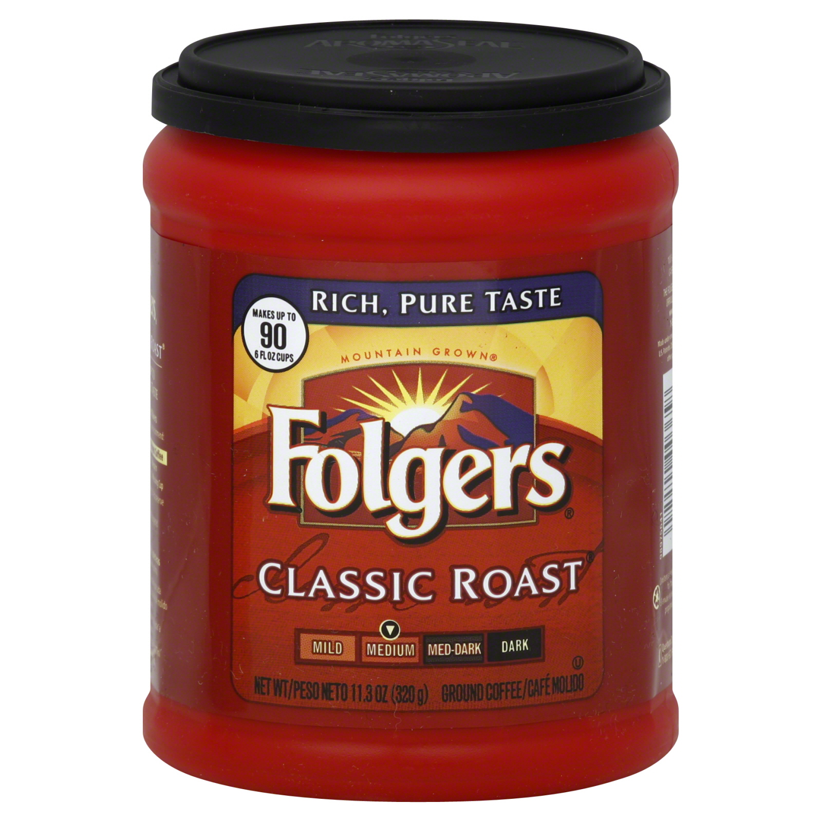 Folgers Coffee, Ground, Classic Roast, Medium, 11.3 oz (320 g)