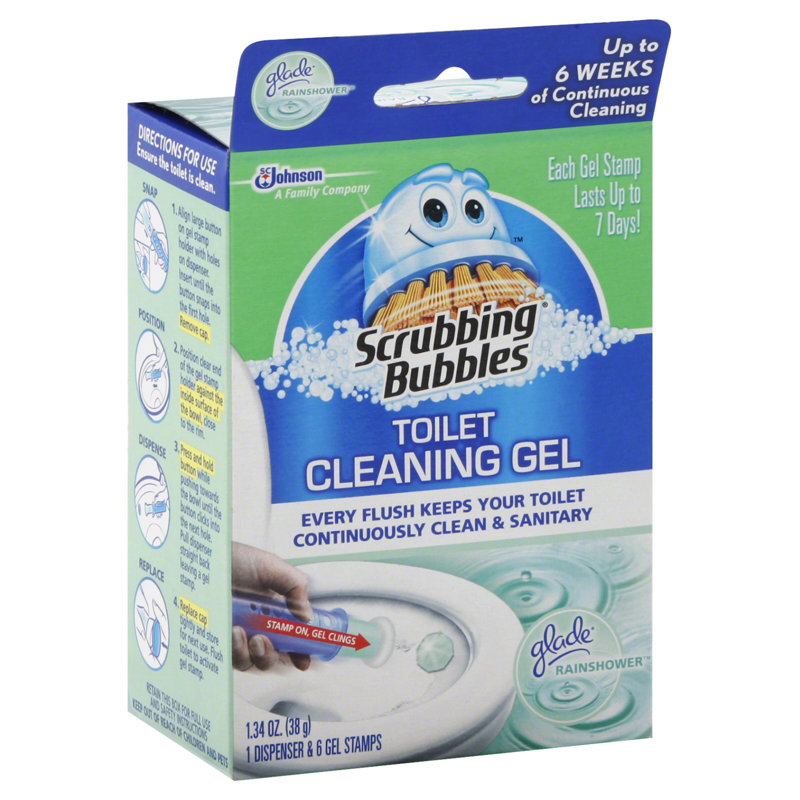 Scrubbing Bubbles Toilet Cleaning Gel, Continuous Clean, Fresh Clean, 1 kit