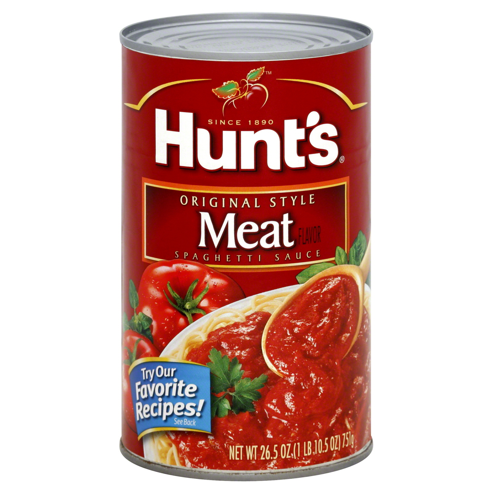 Hunt's Spaghetti Sauce, Original Style, Meat Flavor, 26.5 oz (1 lb 10.5 oz) 751 g