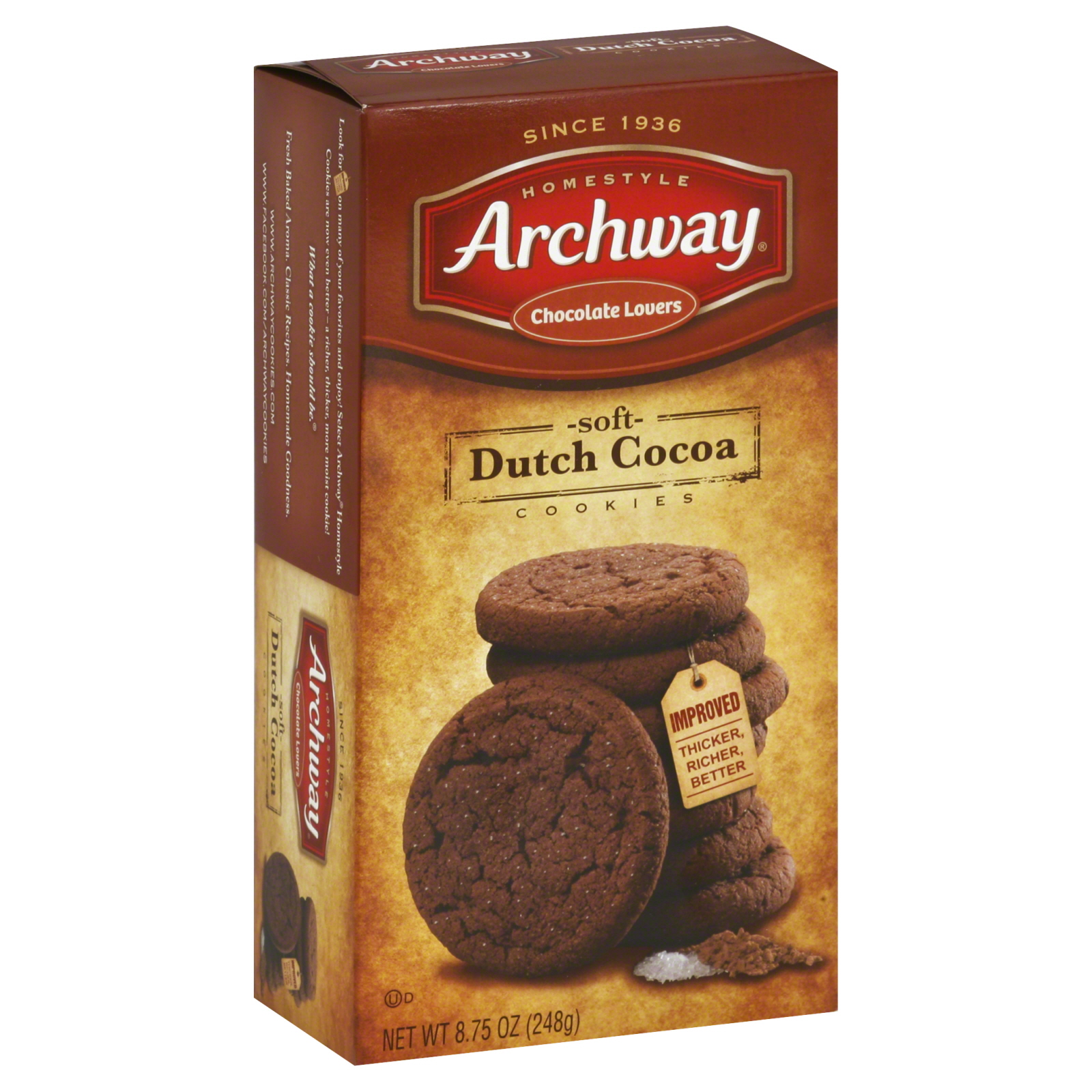 Archway Home Style Cookies, Dutch Cocoa, Original, 8.75 oz (248 g)
