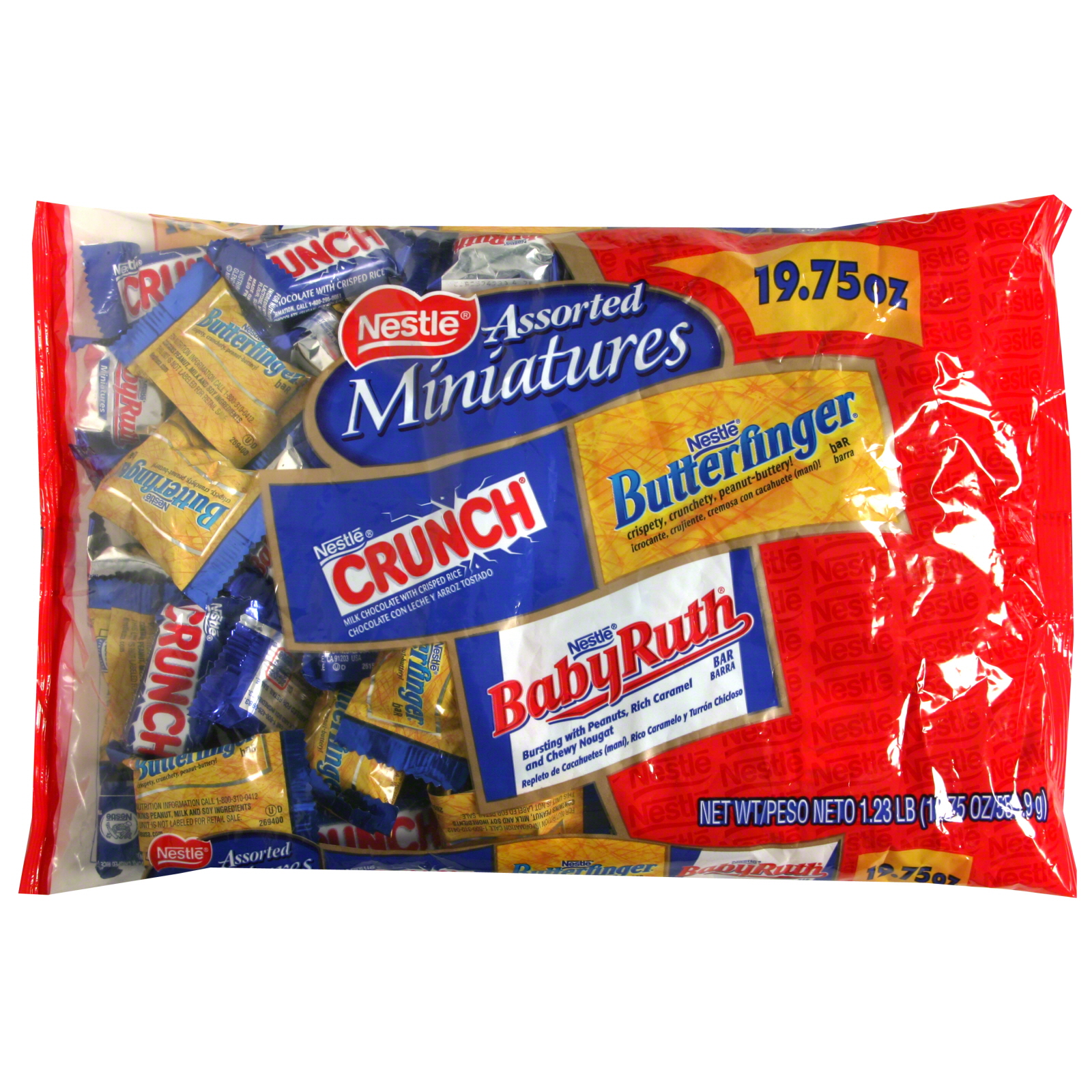 Nestle Assorted Miniatures, Crunch, Butterfinger, Baby Ruth, 19.75 oz (559.9 g)